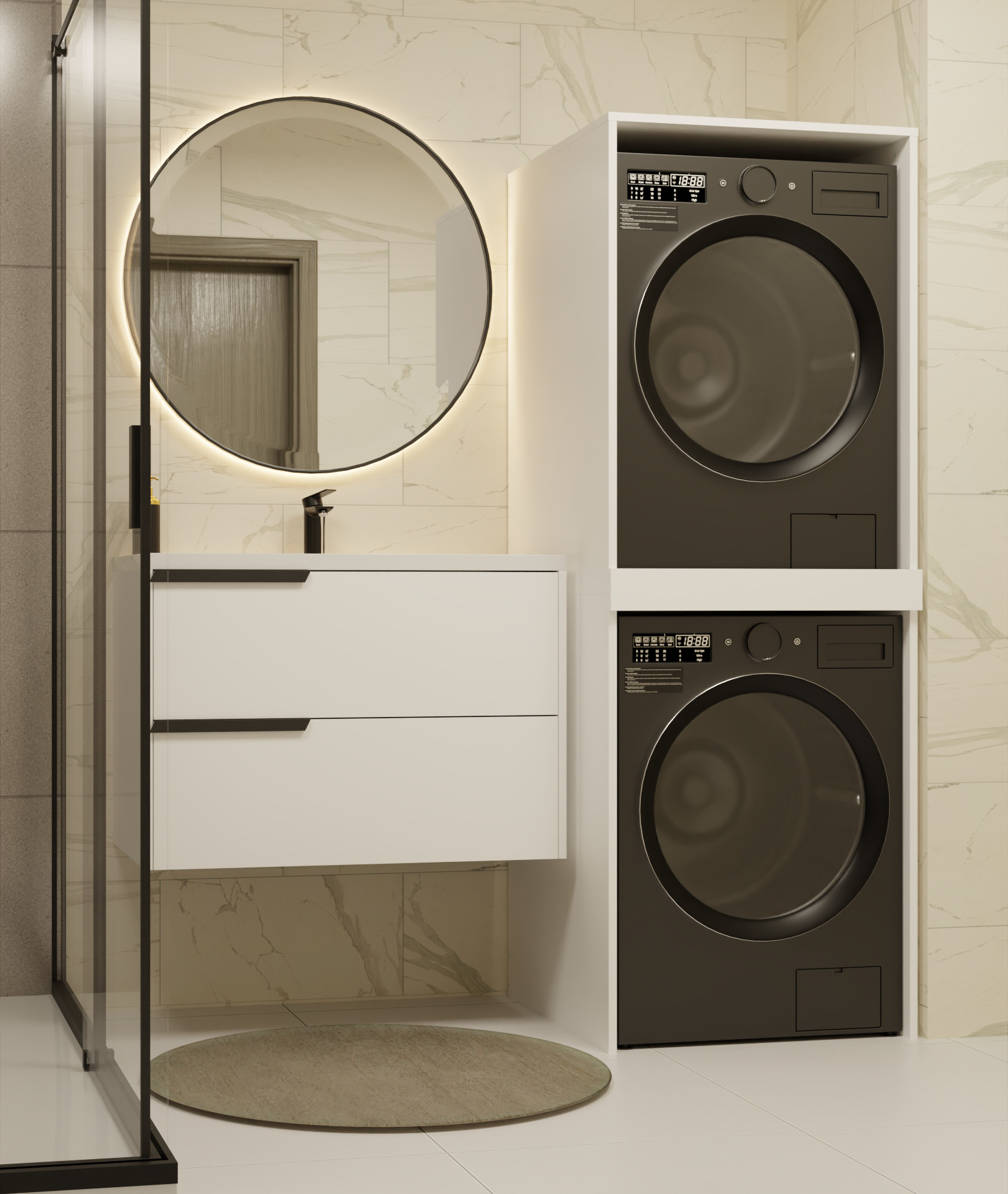 Colonne de salle de bain Balelbo 108 (Blanc)