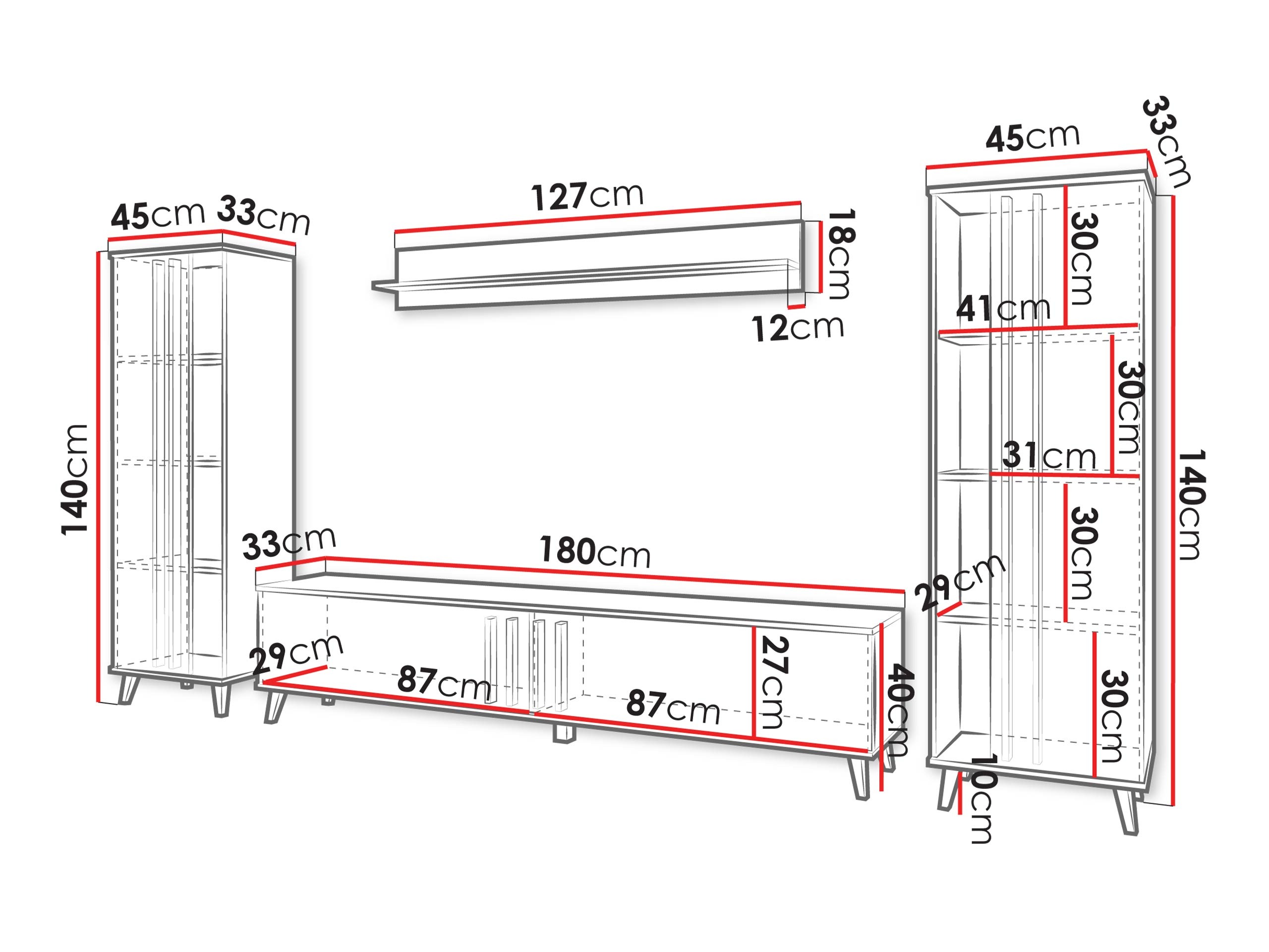 Ensemble de salon Facetor (Graphite)