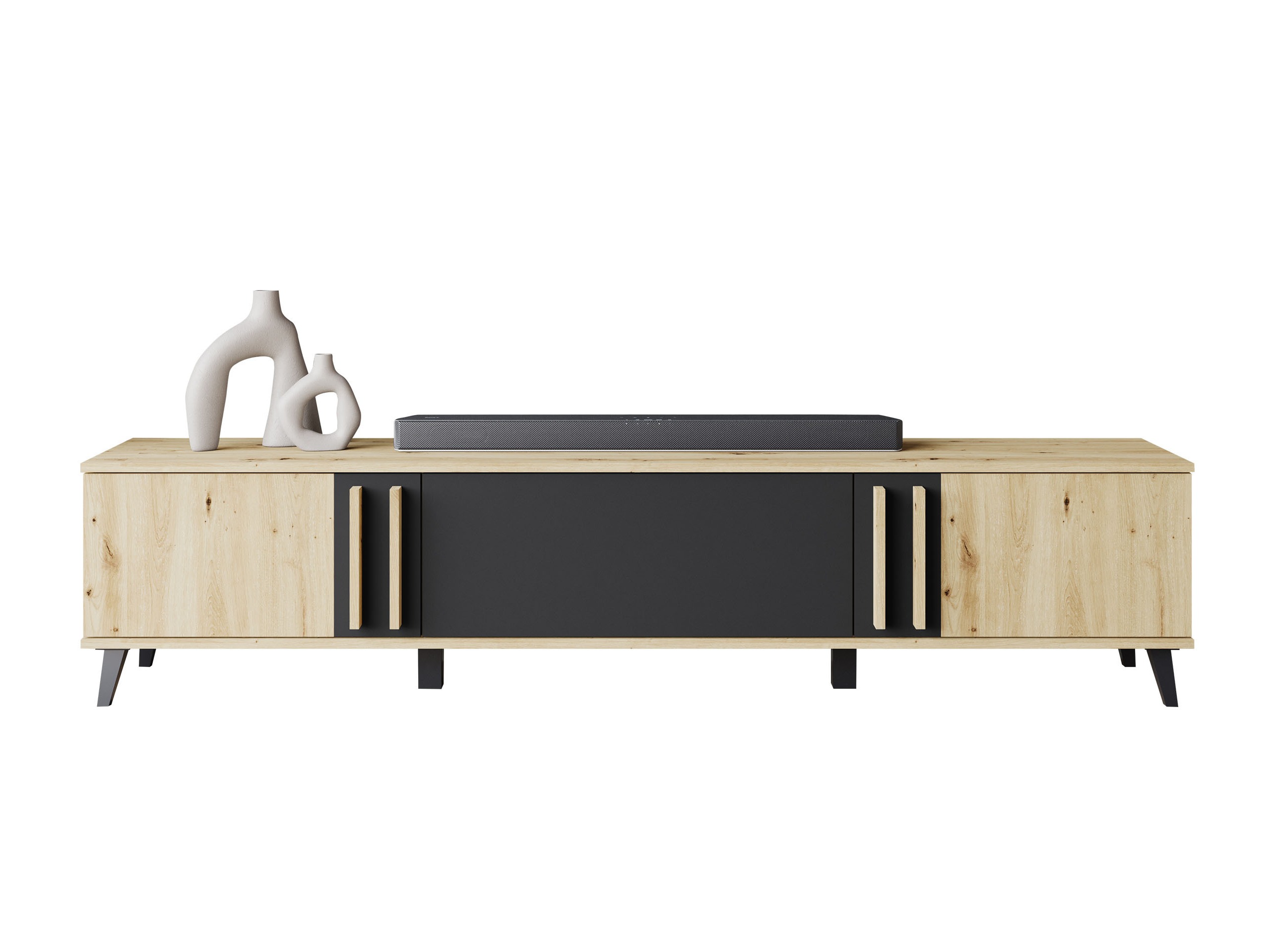 Meuble TV Facetor (Chêne Artisan + Graphite)