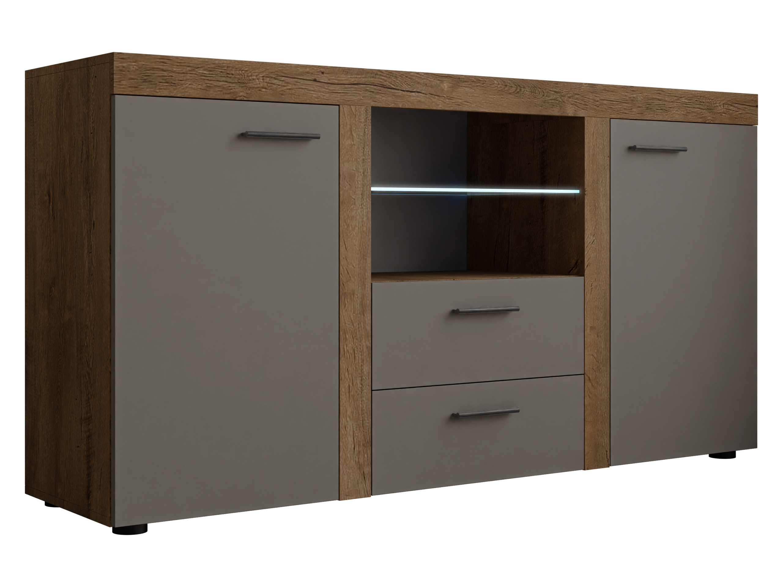 Commode Soca (Chêne de Lefkas + Graphite)