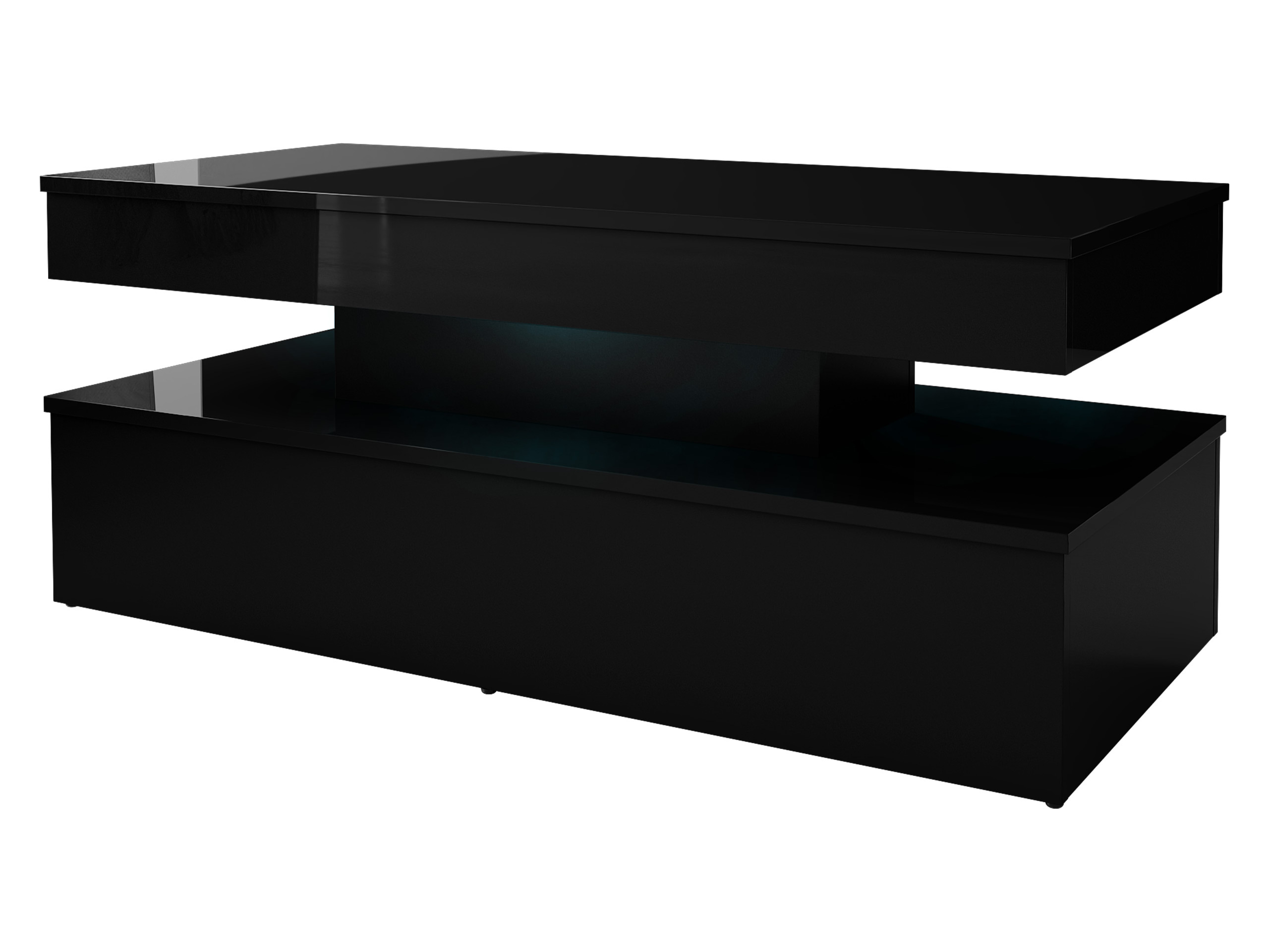 Table basse Monfero (Noir + Noir brillant)