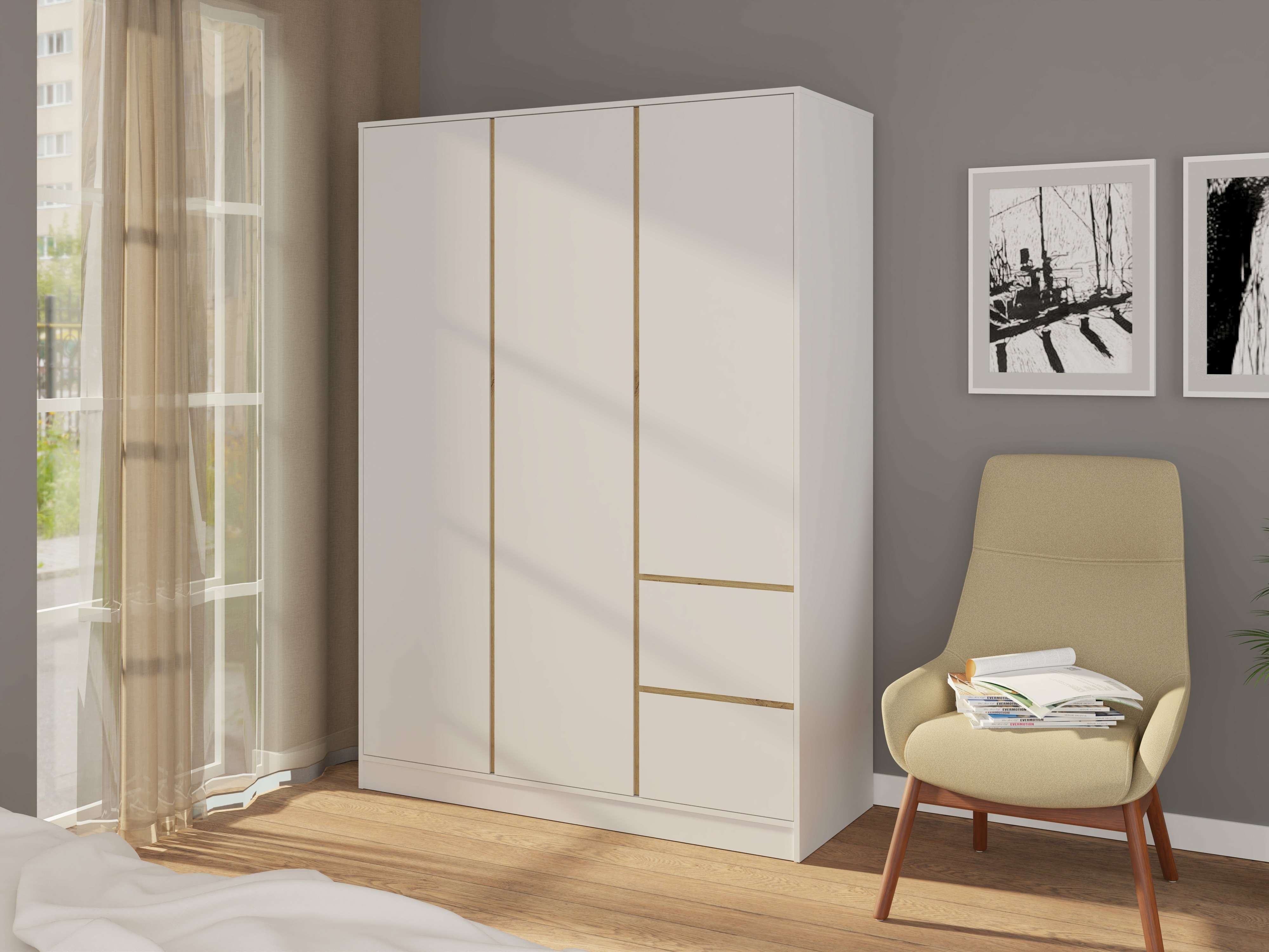 Armoire Mervese 103 (Blanc)