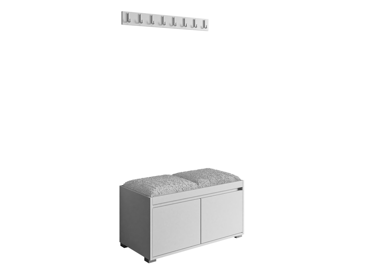 Meuble d'entrée Comfivo Pinus I (Blanc + Abriamo 06)