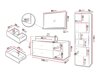 Ensemble de salle de bain Ophruvi 101 (Brun clair)