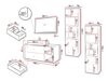 Ensemble de salle de bain Ophruvi 102 (Brun clair)