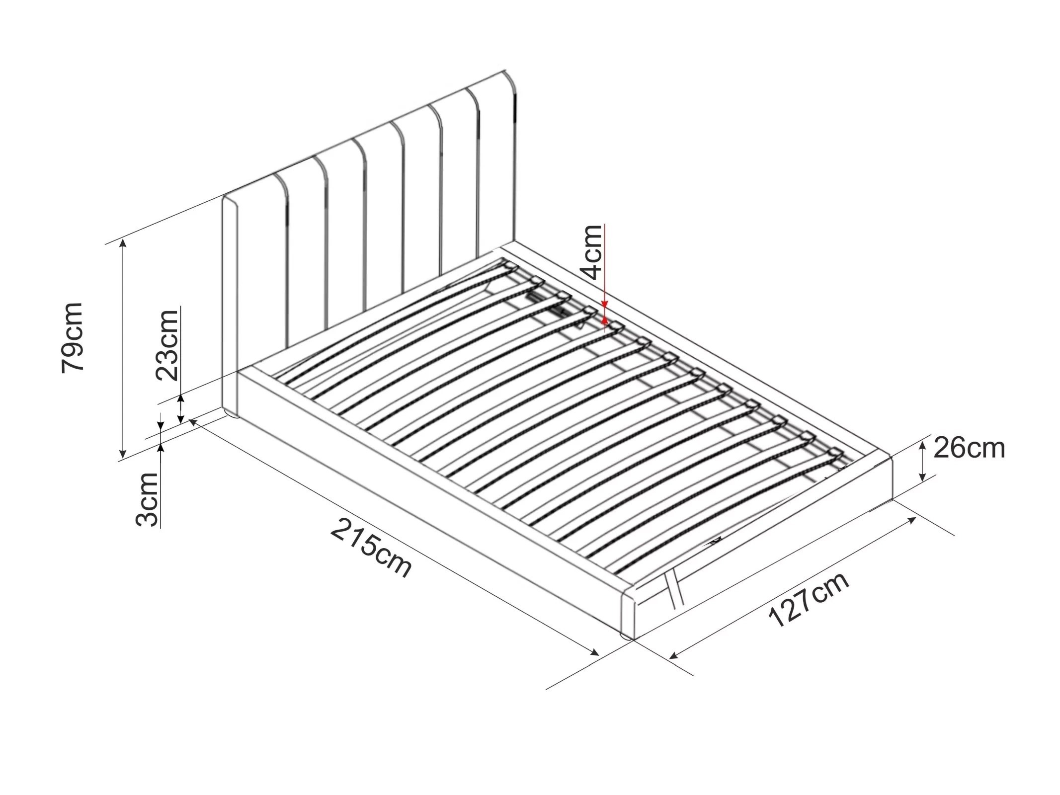 Lit Detroit 412 (Gris)