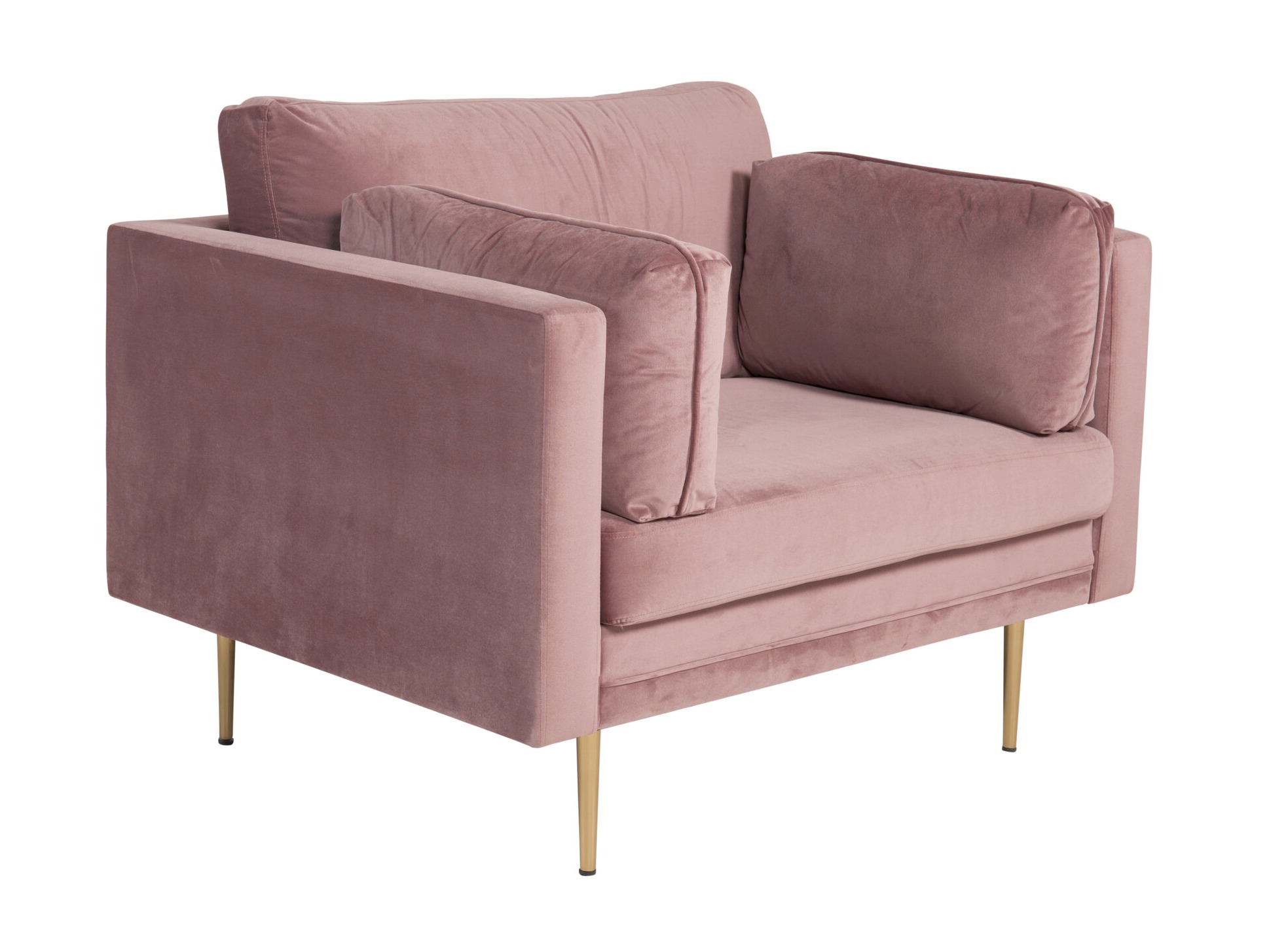 Fauteuil Dallas 100 (Rose Dusty + Marron)