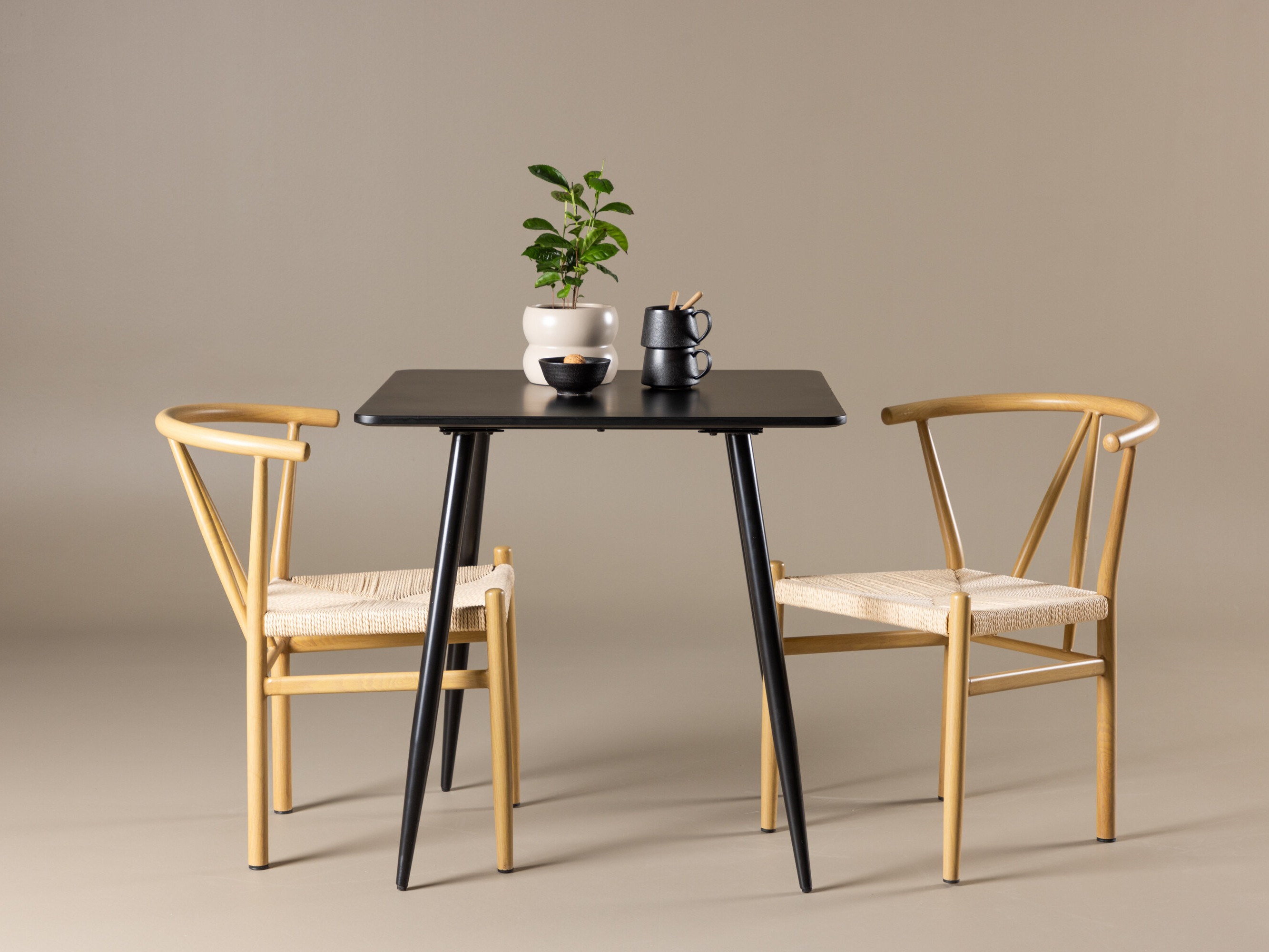 Salle à manger complète Dallas 4920 (Beige + Brun clair)