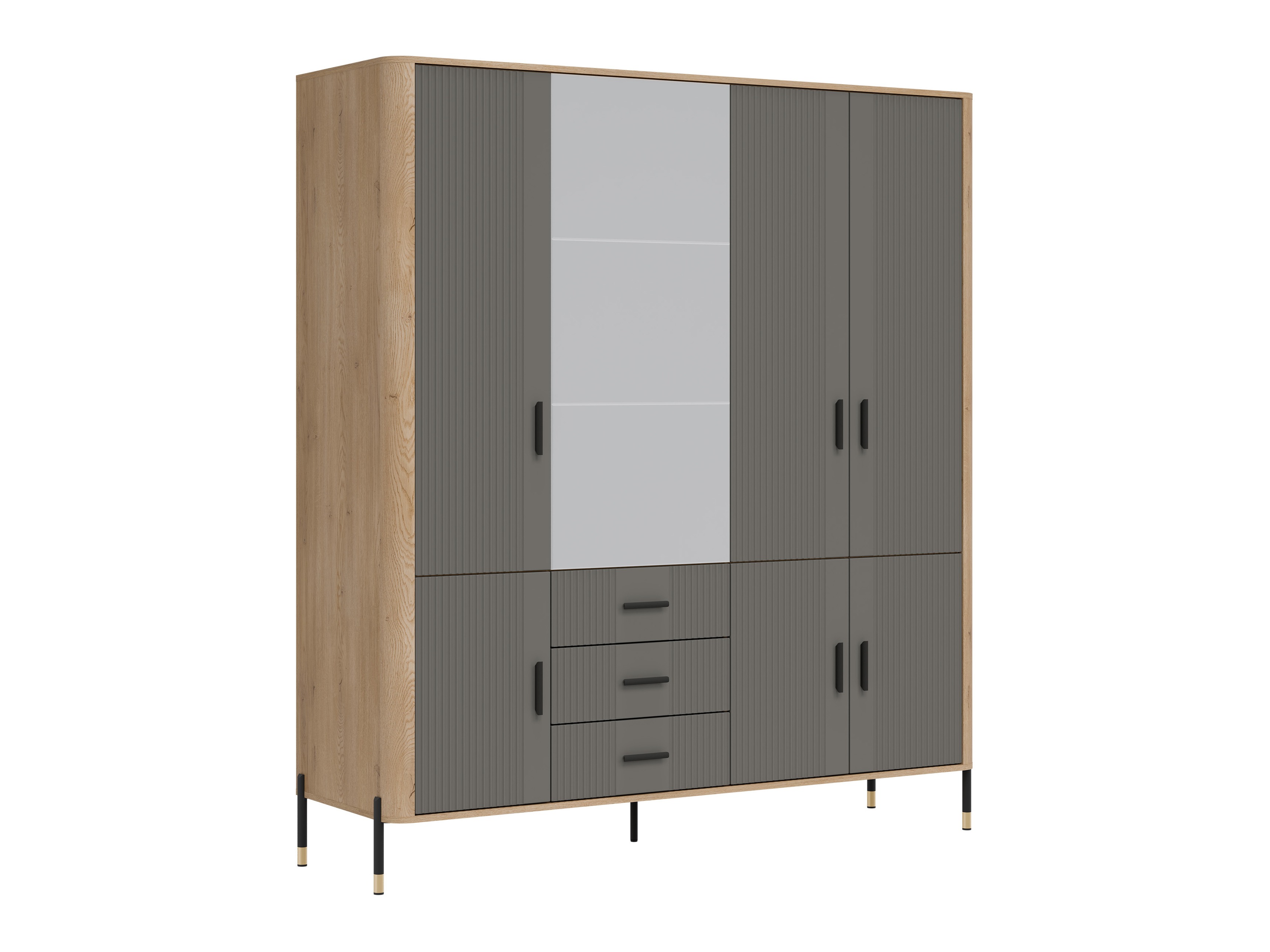 Armoire Flosora 135 (Gris)