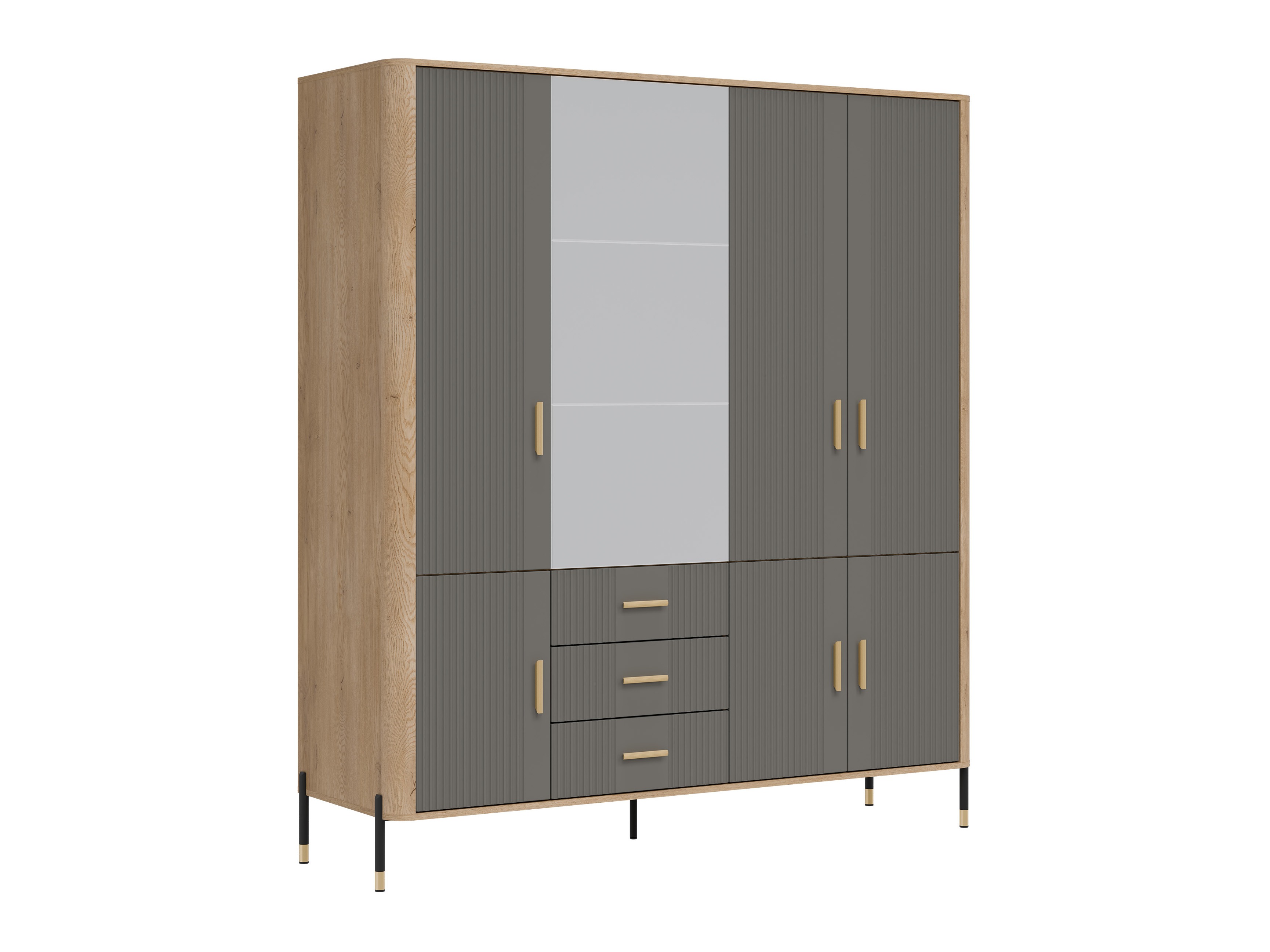 Armoire Flosora 135 (Gris)