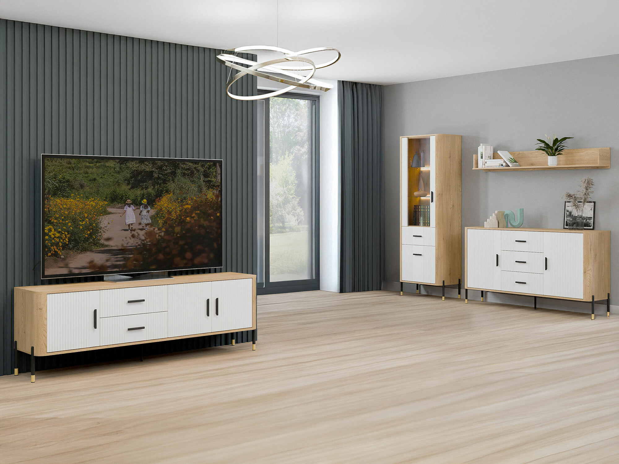 Ensemble de salon Flosora 148 (Blanc)