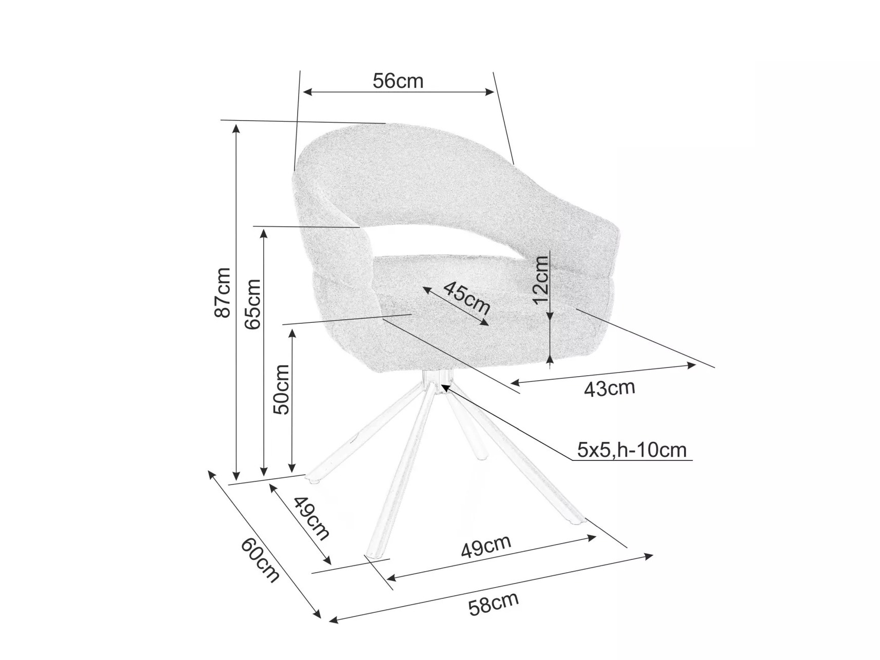 Chaise Detroit 865 (Blanc)