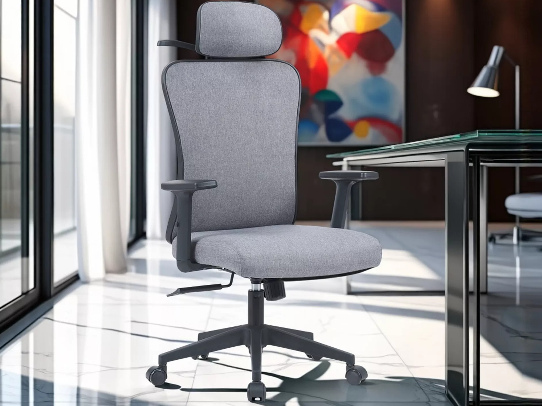 Chaise de bureau Detroit 872 (Gris)