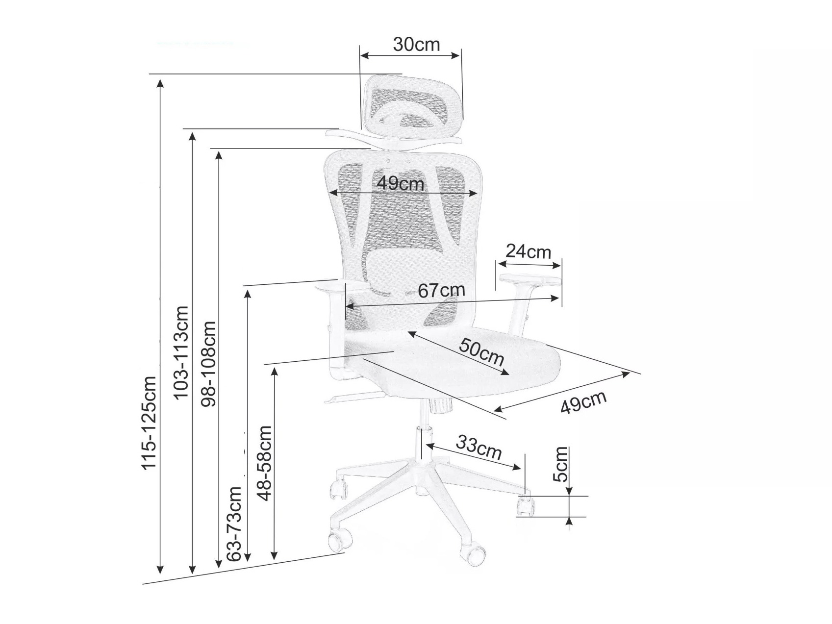 Chaise de bureau Detroit 872 (Noir)