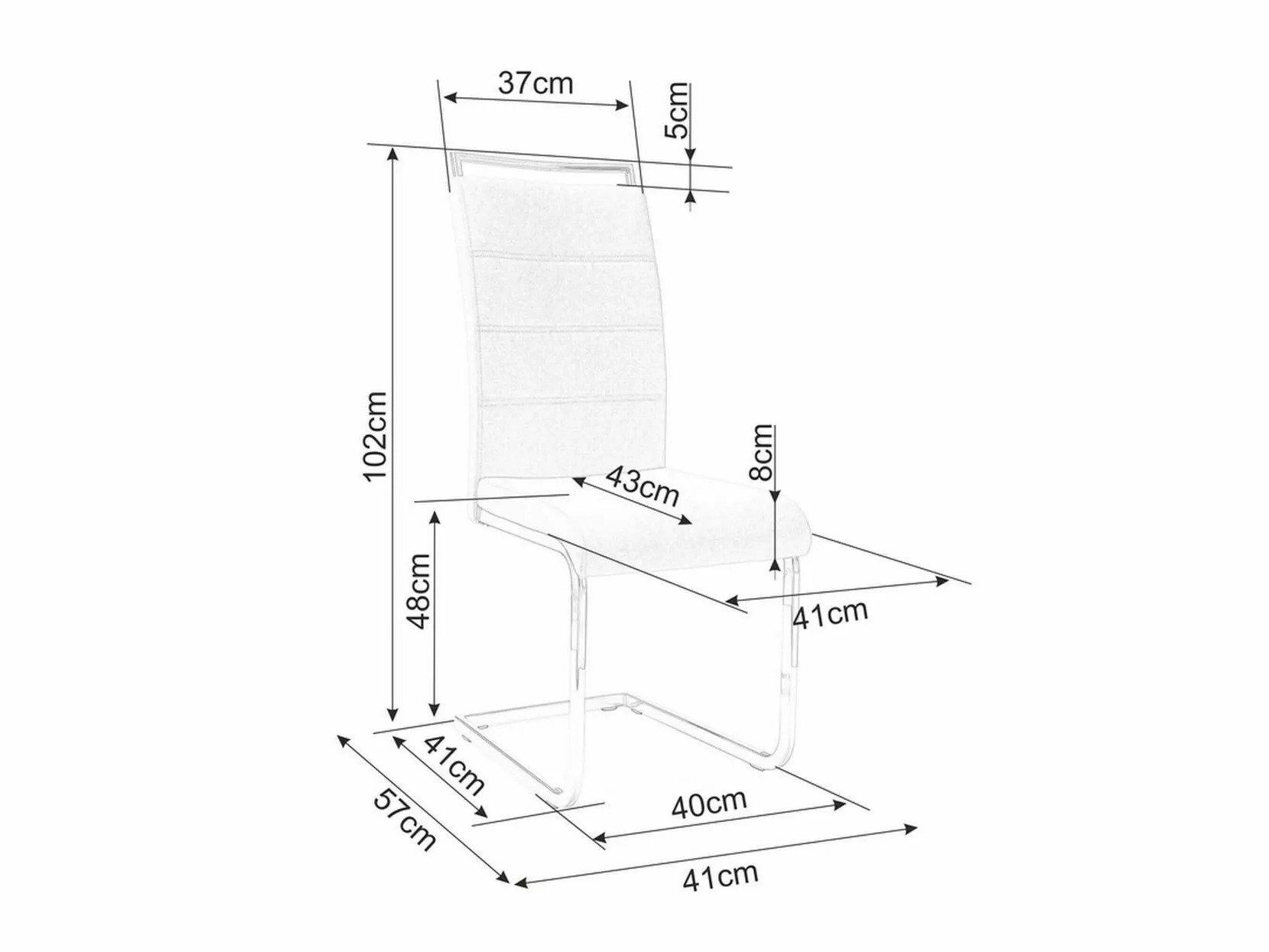 Chaise Detroit 881 (Noir)