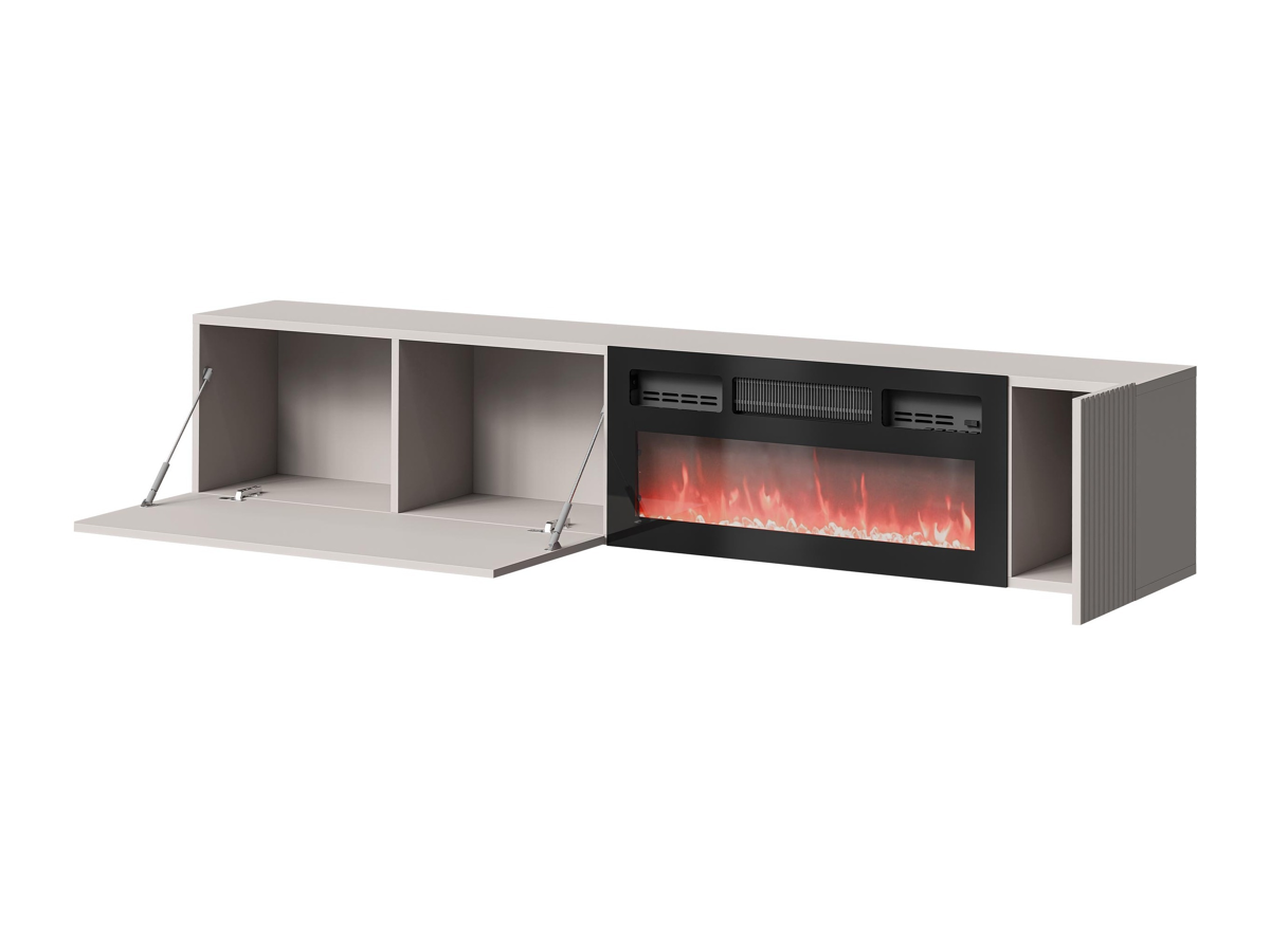 Meuble TV Calveru 110 (Chêne wotan + Noir)