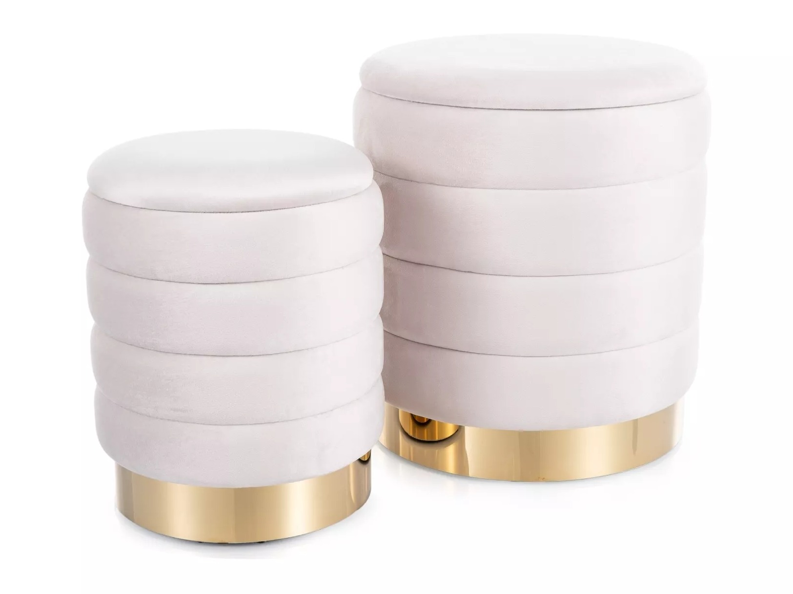 Ensemble de poufs Detroit 906 (Beige clair)