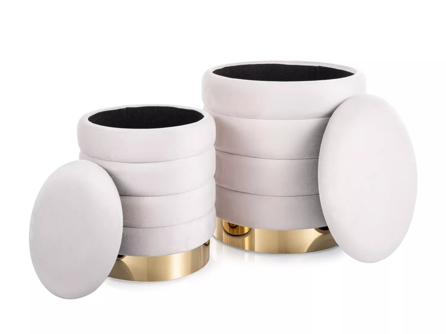 Ensemble de poufs Detroit 906 (Beige clair)