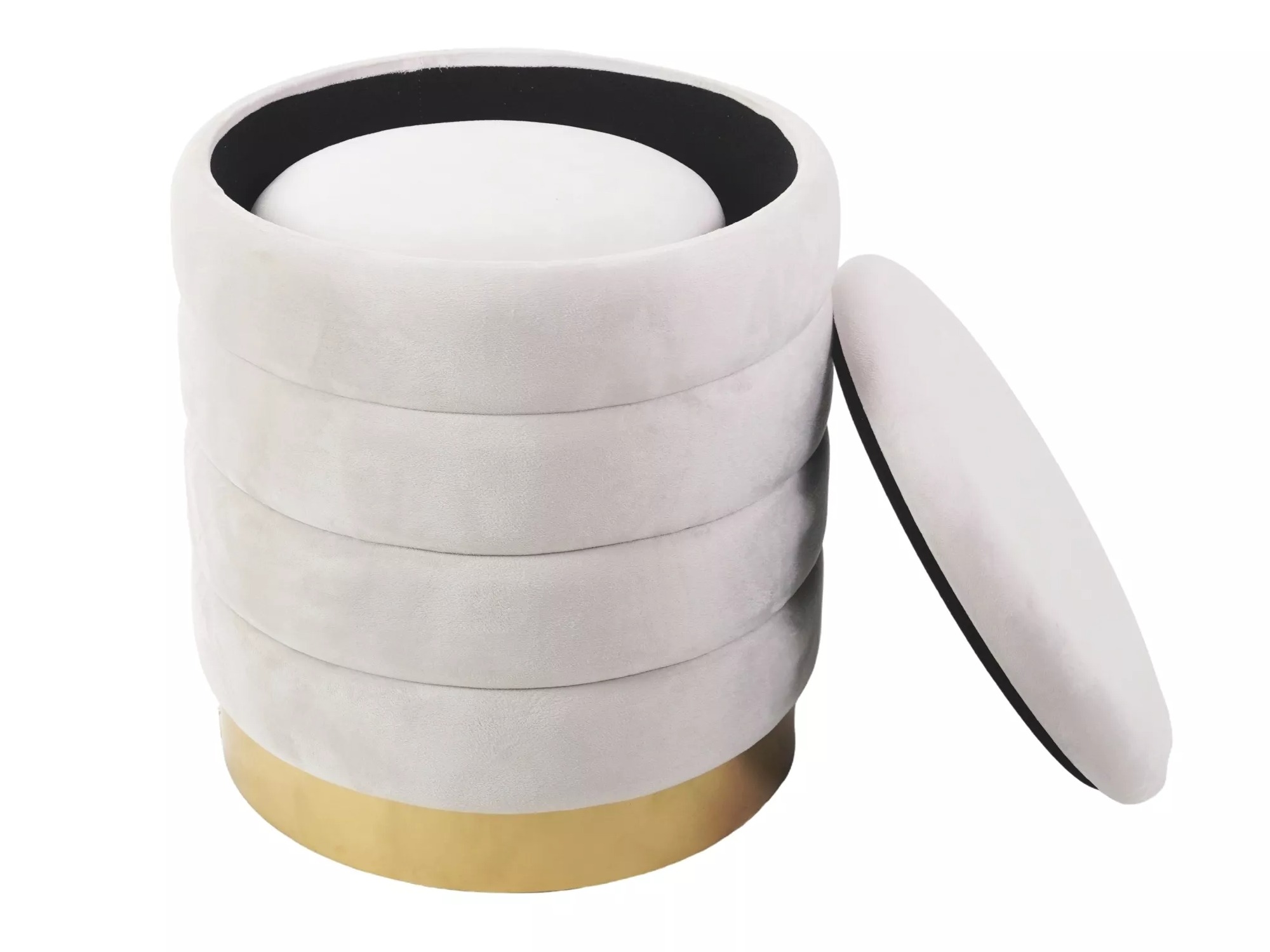 Ensemble de poufs Detroit 906 (Beige clair)