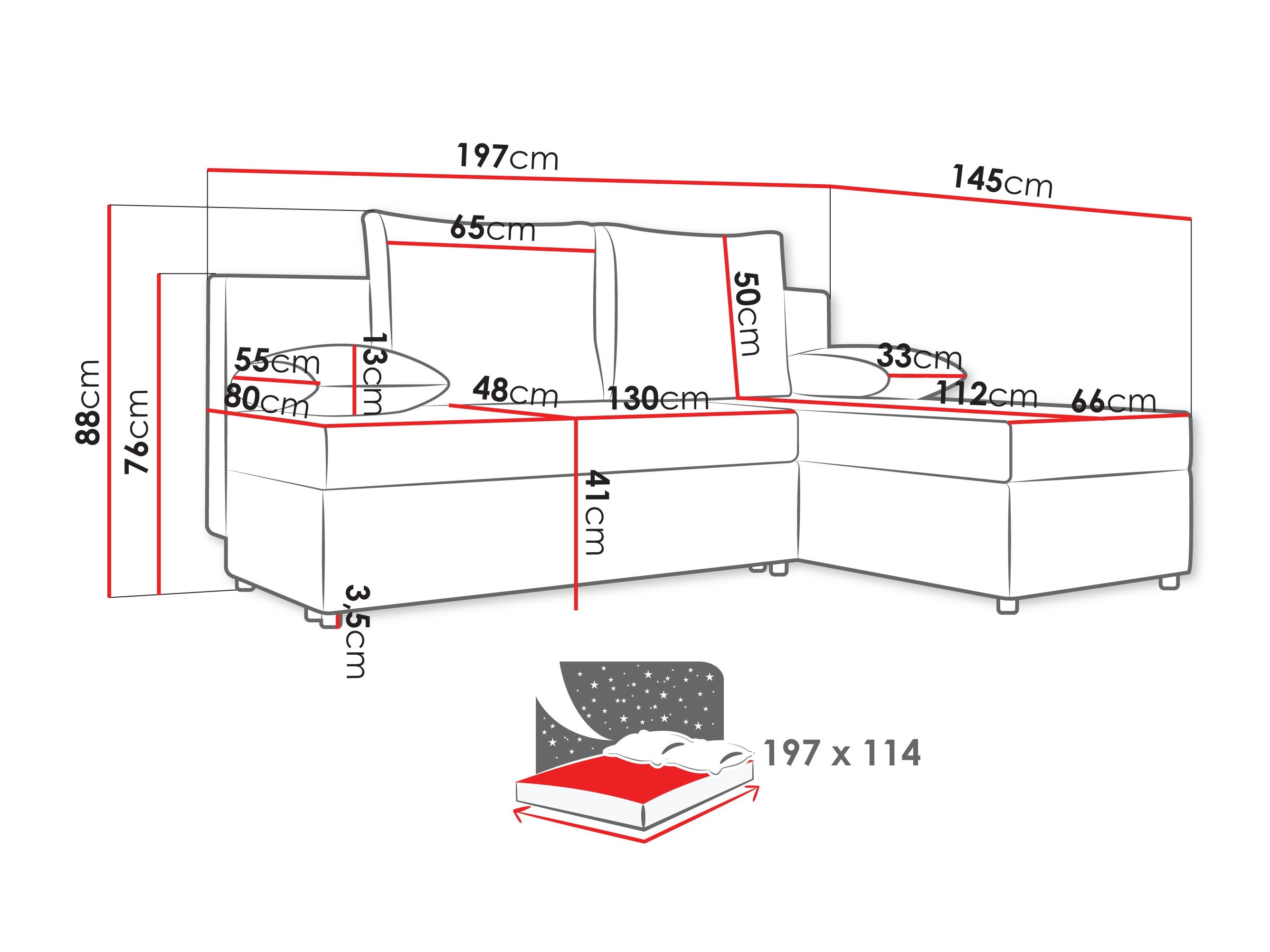 Canapé d'angle Formum (Poso 110)