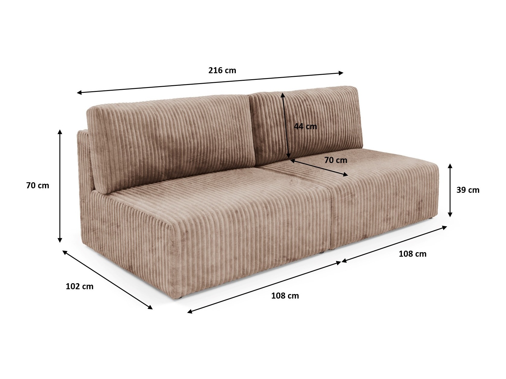 Canapé convertible Franklin 150 (Tilia 01)