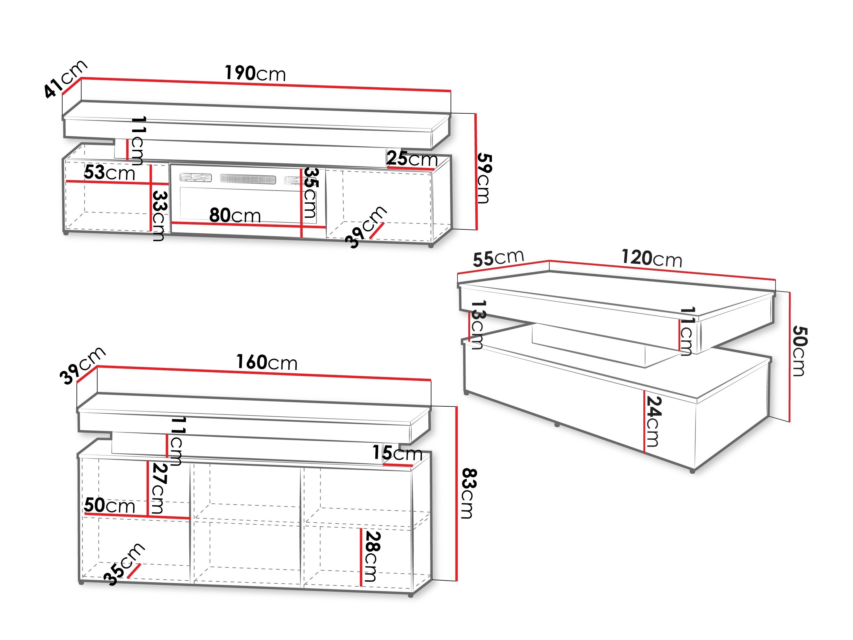 Ensemble de salon Monfero I (Brun clair)