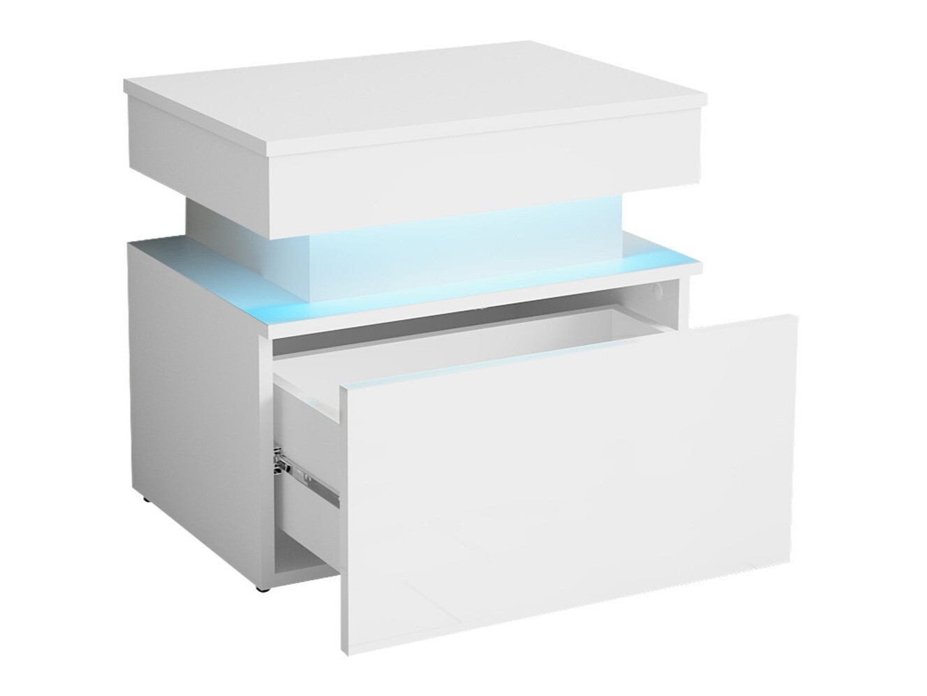 Table de chevet Monfero (Noir + Noir brillant)