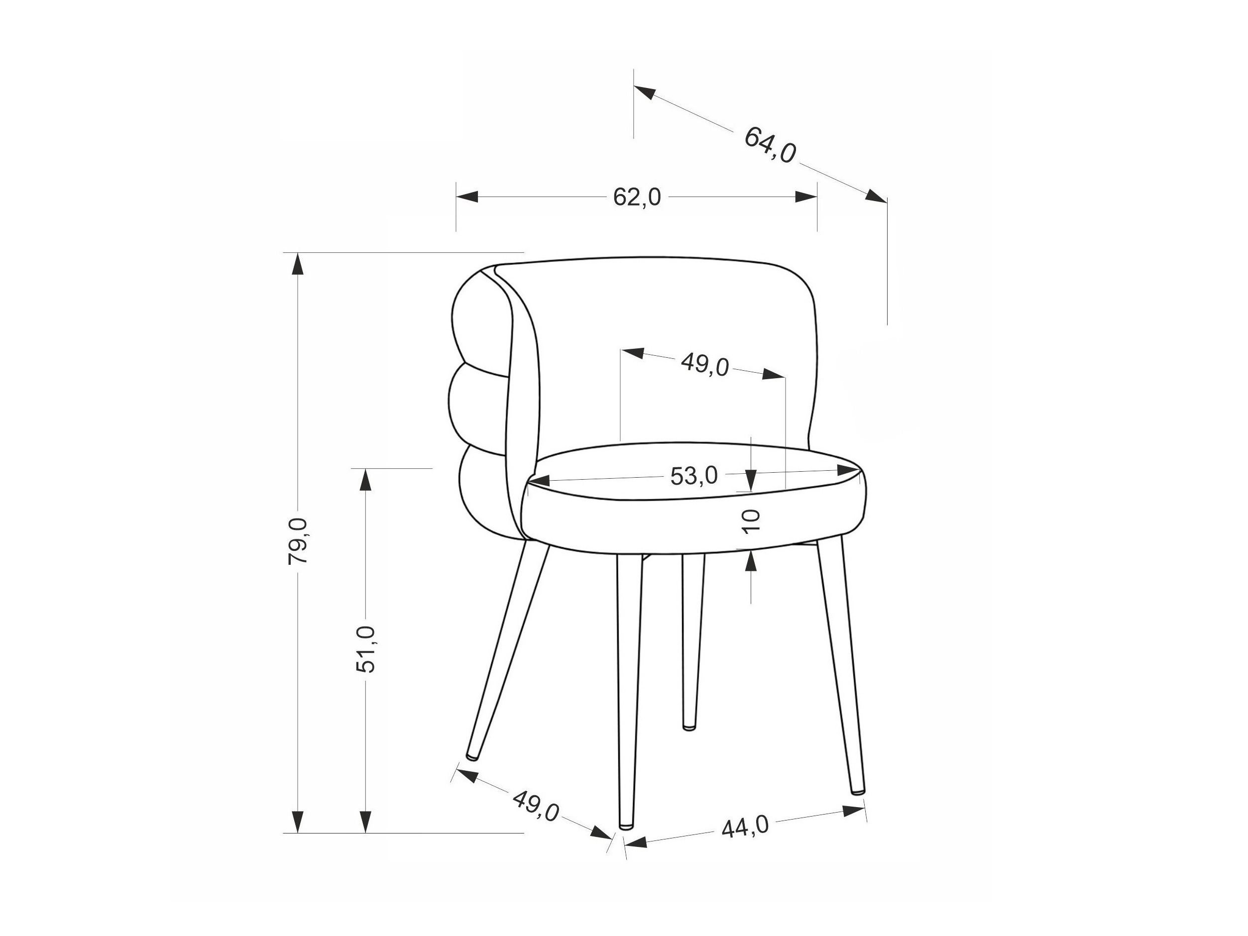 Chaise Houston 2043 (Cremona 14)