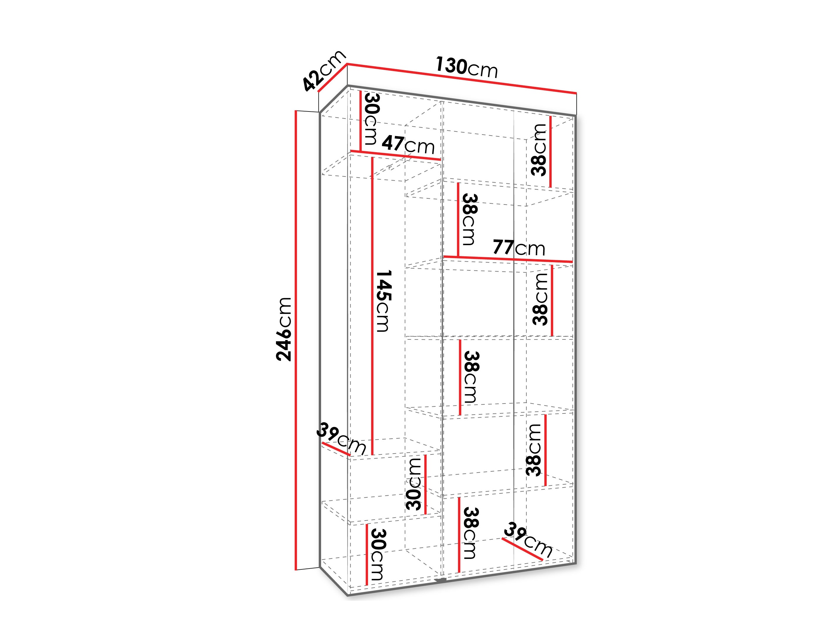 Armoire Hartford 544 (Blanc)