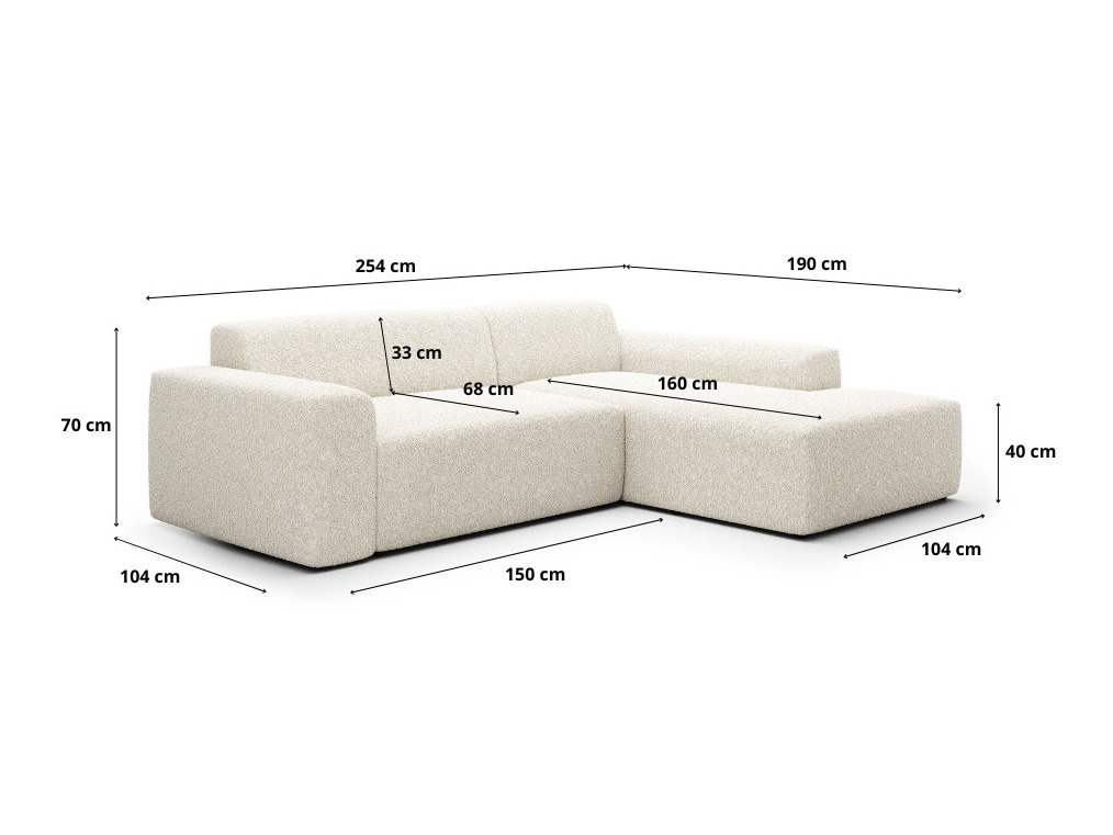 Canapé d'angle modulaire Romenoi 101 (Centaur 03)