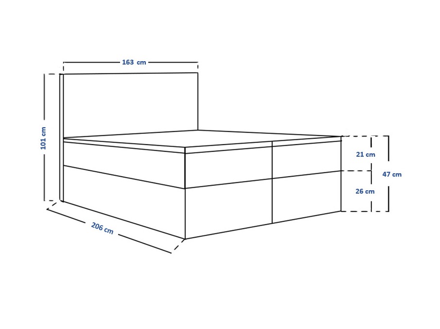 Lit boxspring Franklin 167 (Sawana 05)