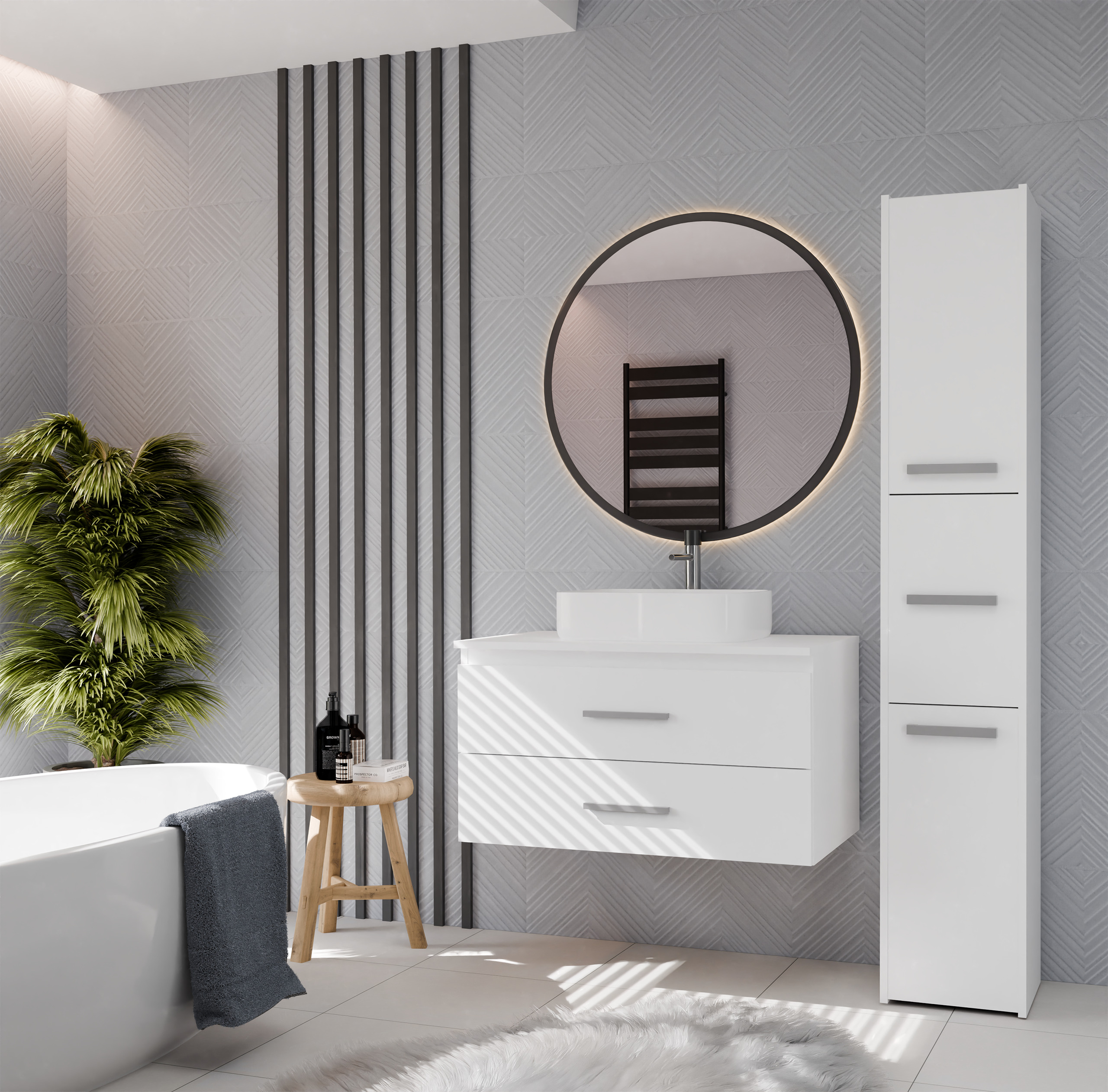 Armoire de salle de bains murale pour lavabo Mandeville 325