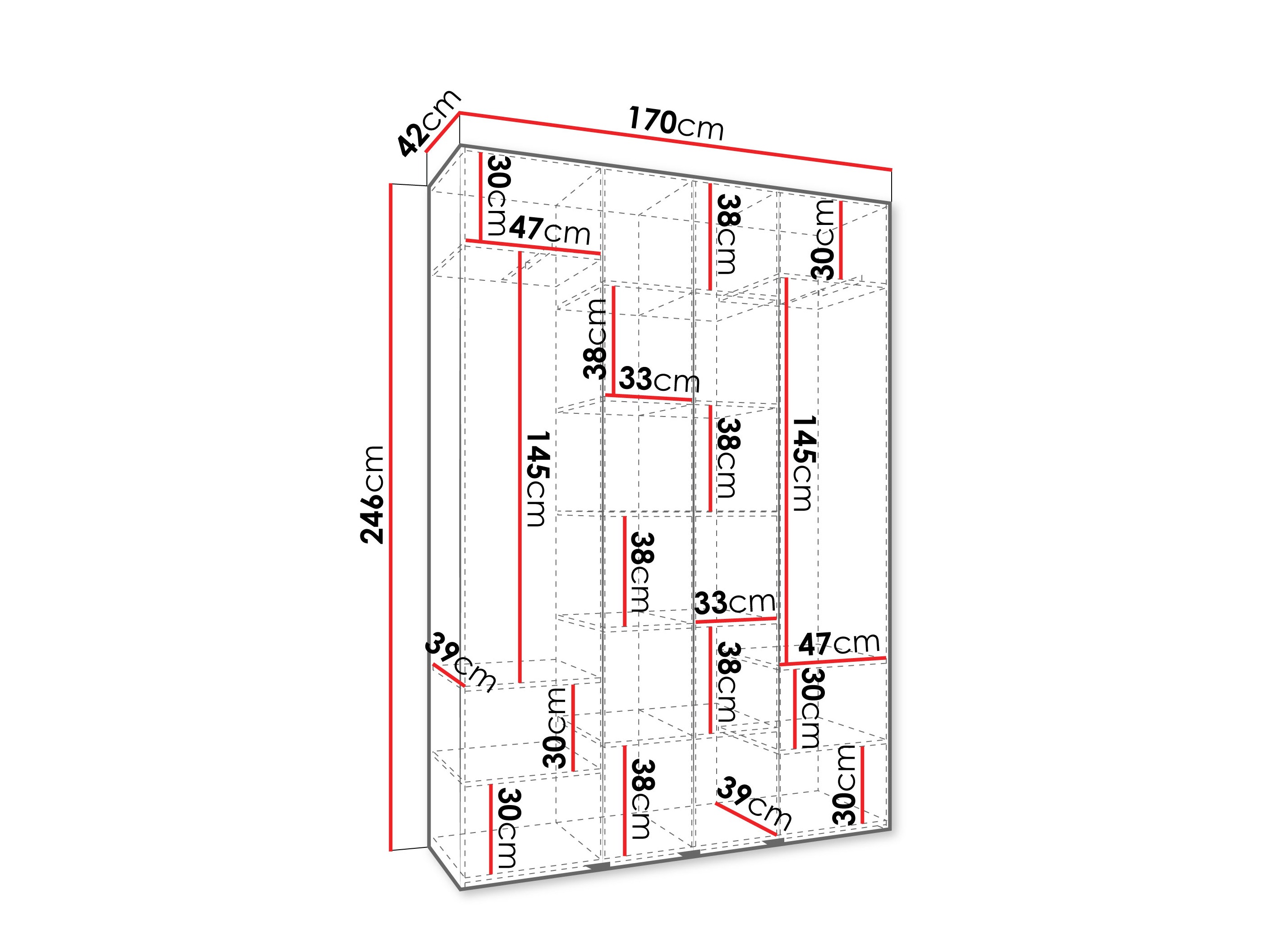 Armoire Hartford 574 (Blanc)