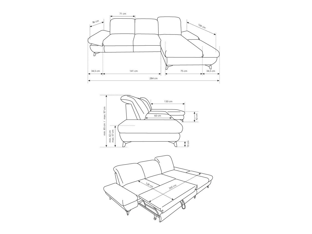 Canapé d'angle Kingston 190 (Loft 01)