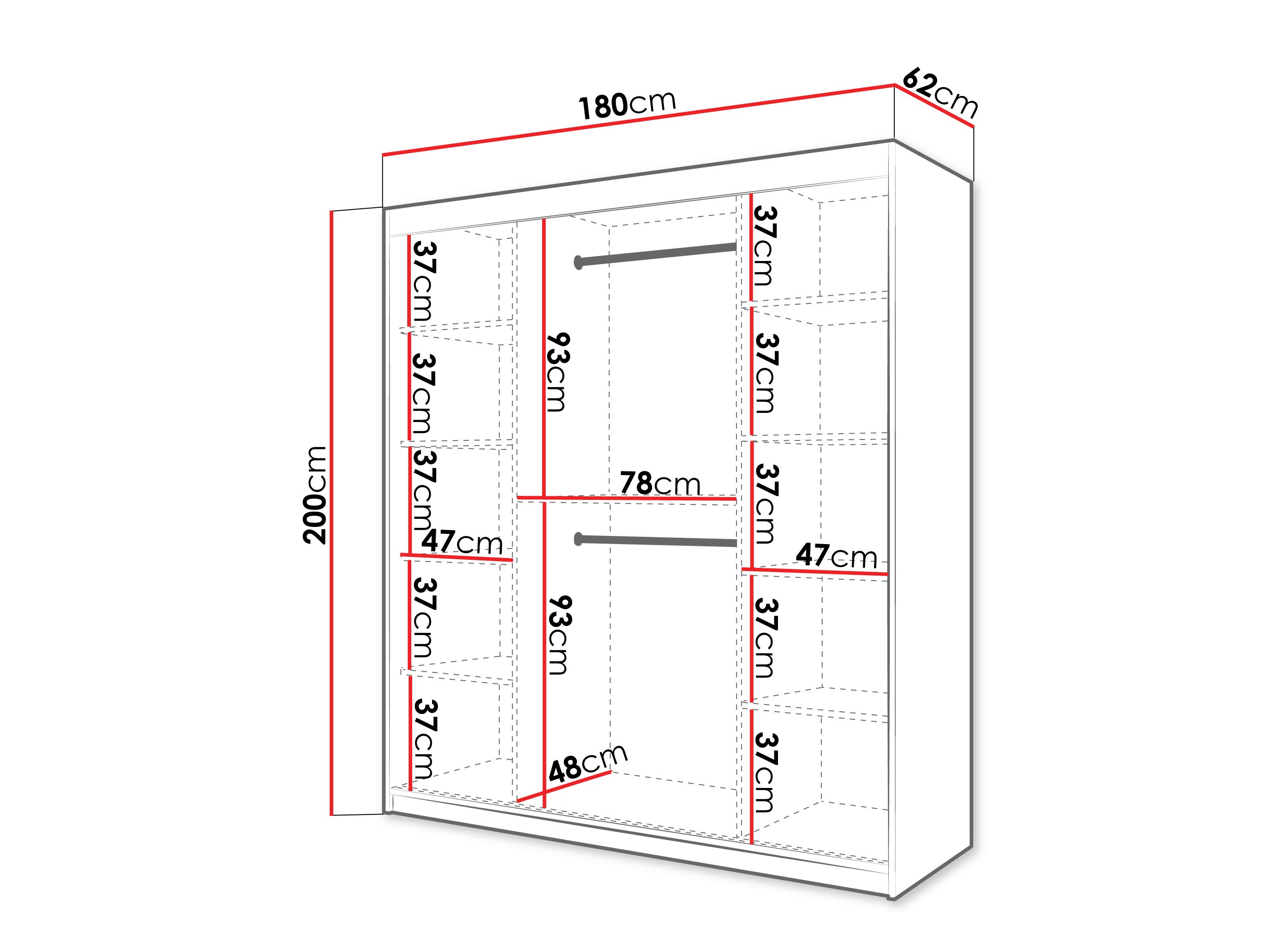 Armoire Hartford 575 (Noir)