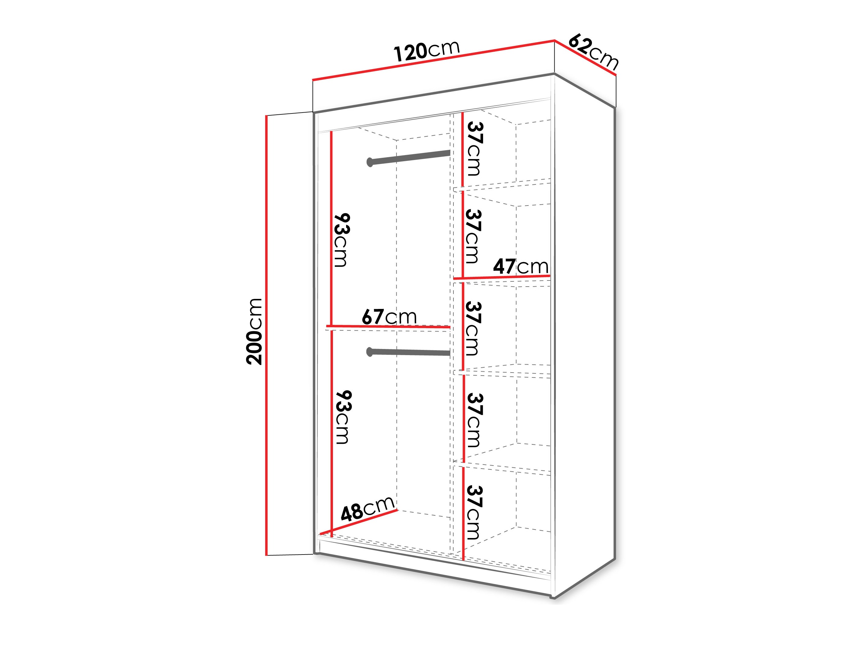 Armoire Hartford 577 (Noir)