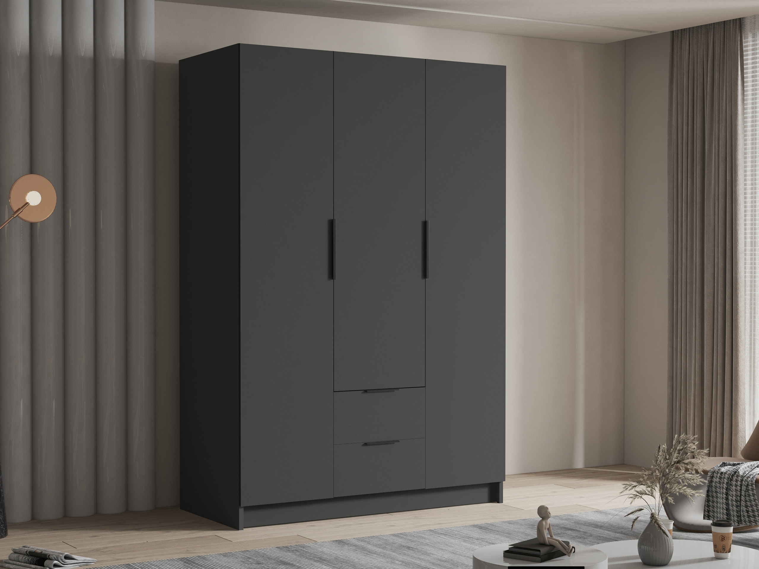 Armoire Closico Calvron I (Noir)