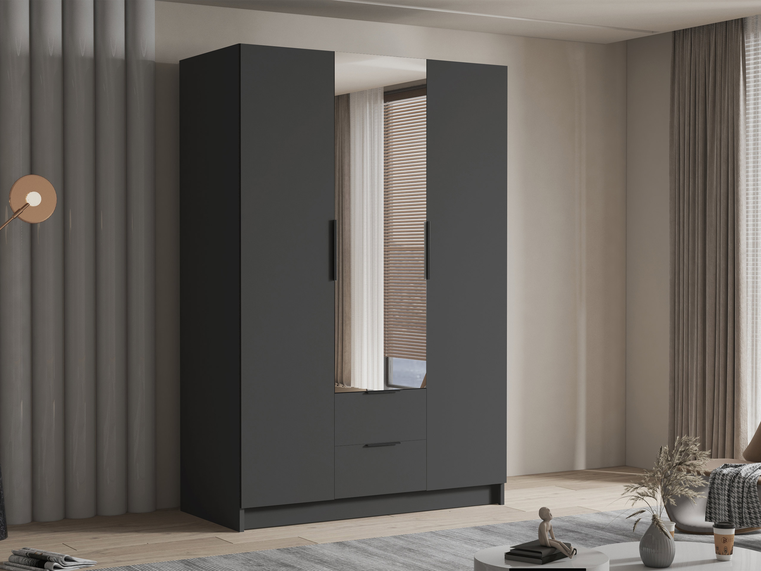 Armoire Closico Calvron II (Noir)