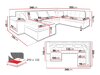 Canapé d'angle Comfivo 180 (Maya 09 + Corbett 78)