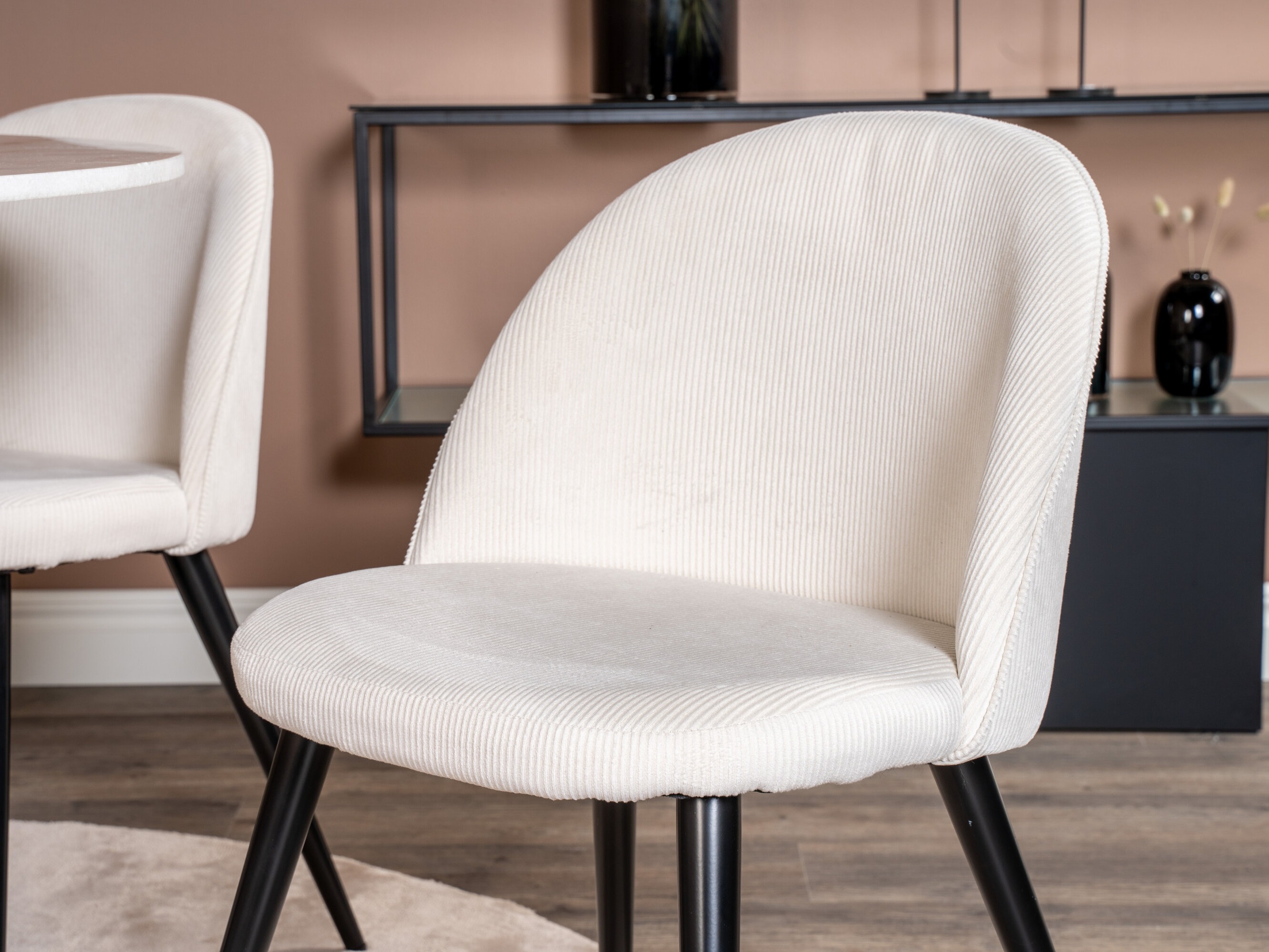 Salle à manger complète Dallas 1297 (Beige + Noir)