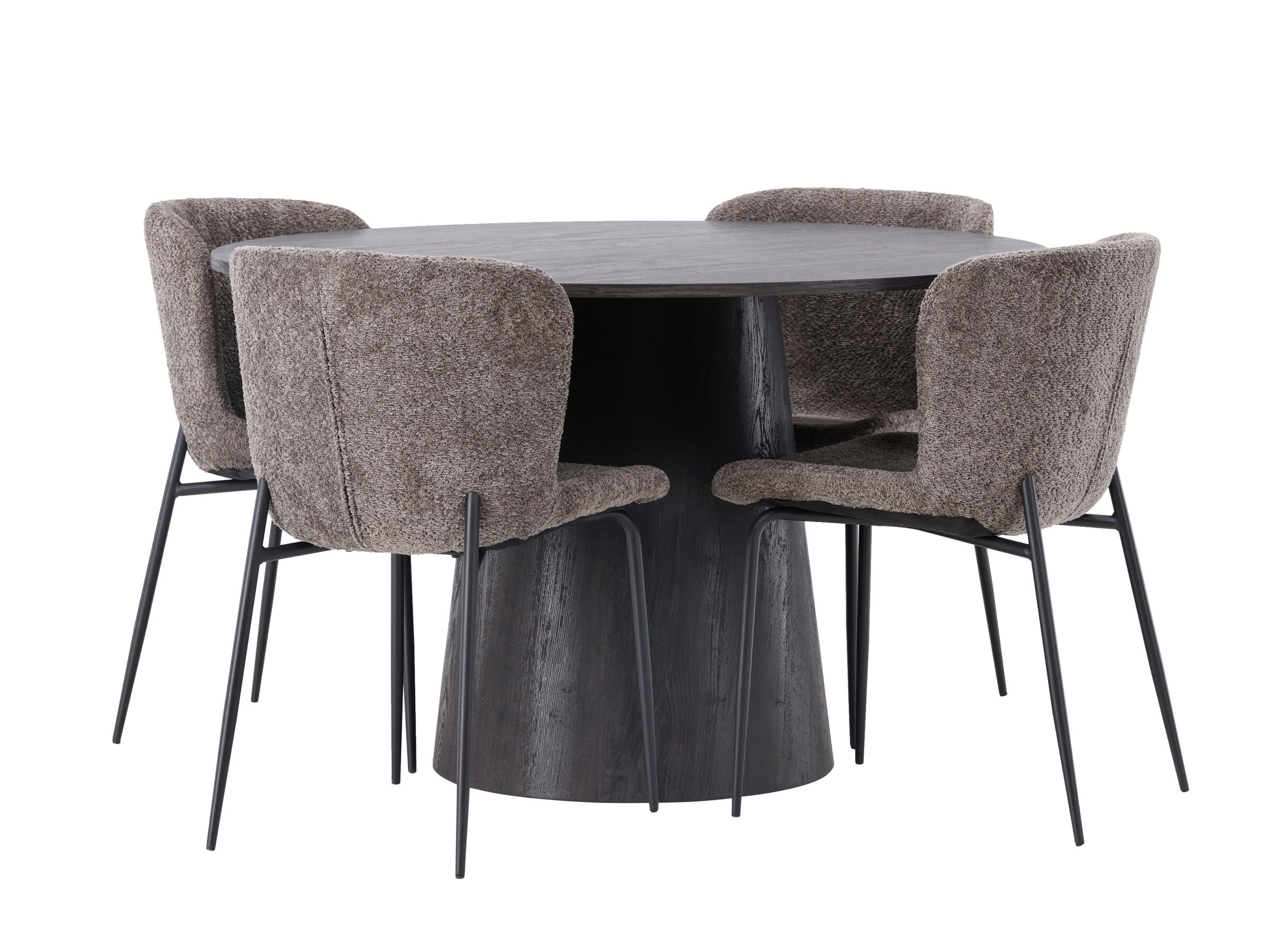 Salle à manger complète Dallas 4257 (Marron + Noir)