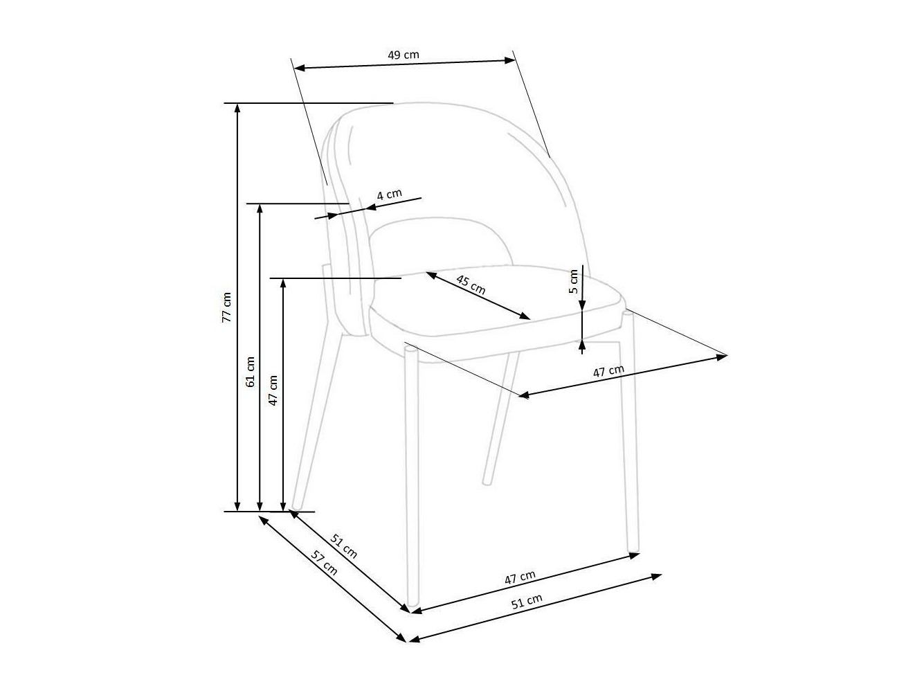 Chaise Houston Virtus (Beige + Noir)