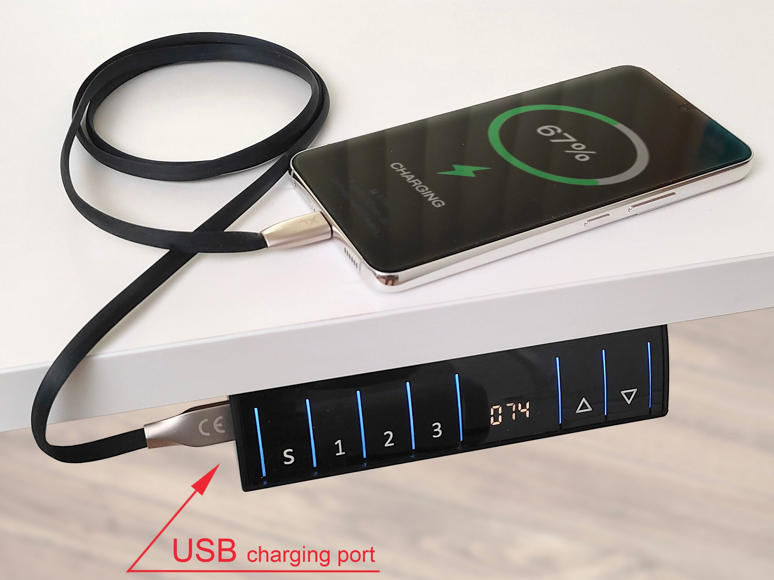 Bureau réglable en hauteur Buffalo 184 (Noir)