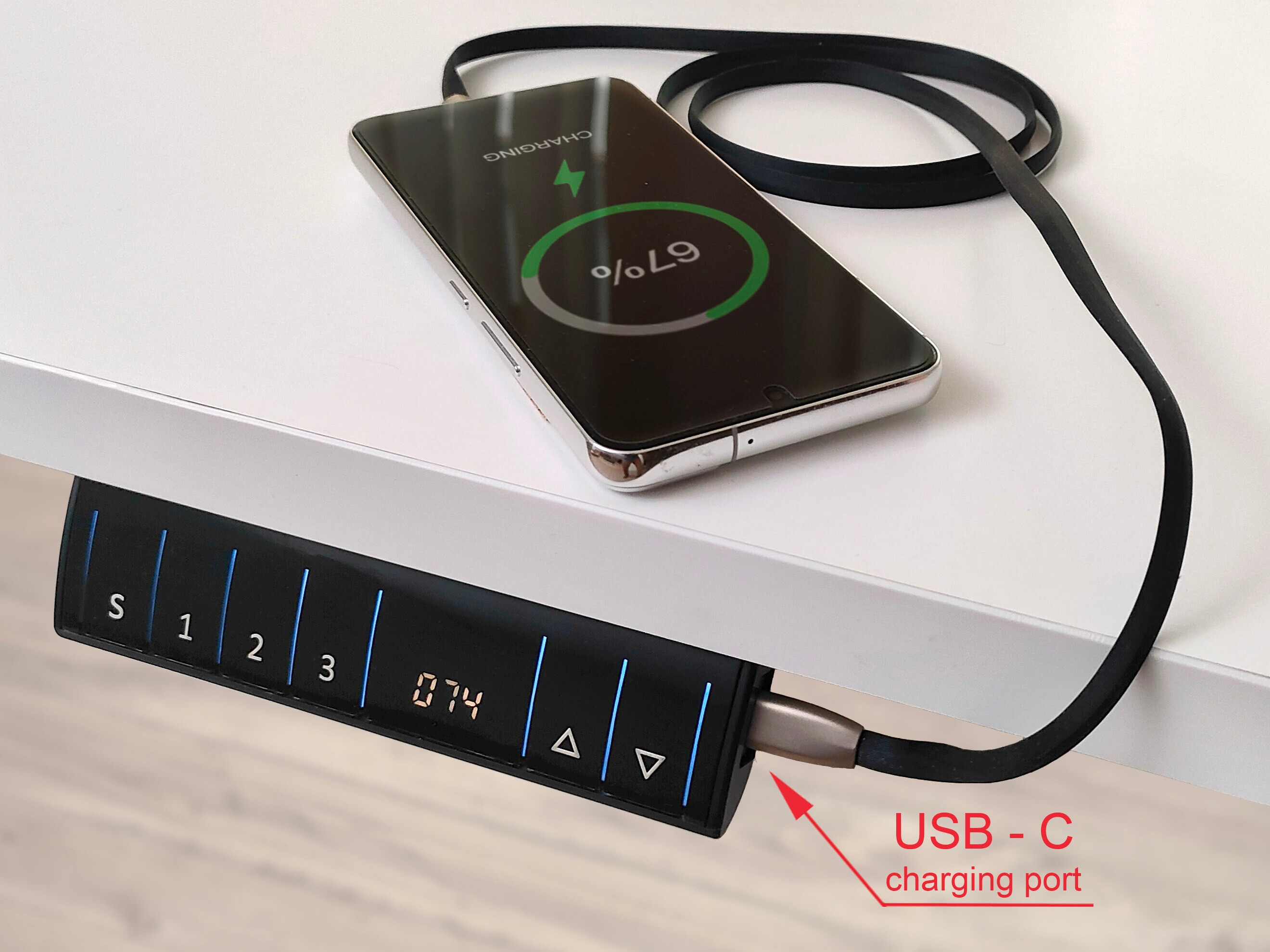 Bureau réglable en hauteur Buffalo 184 (Noir)