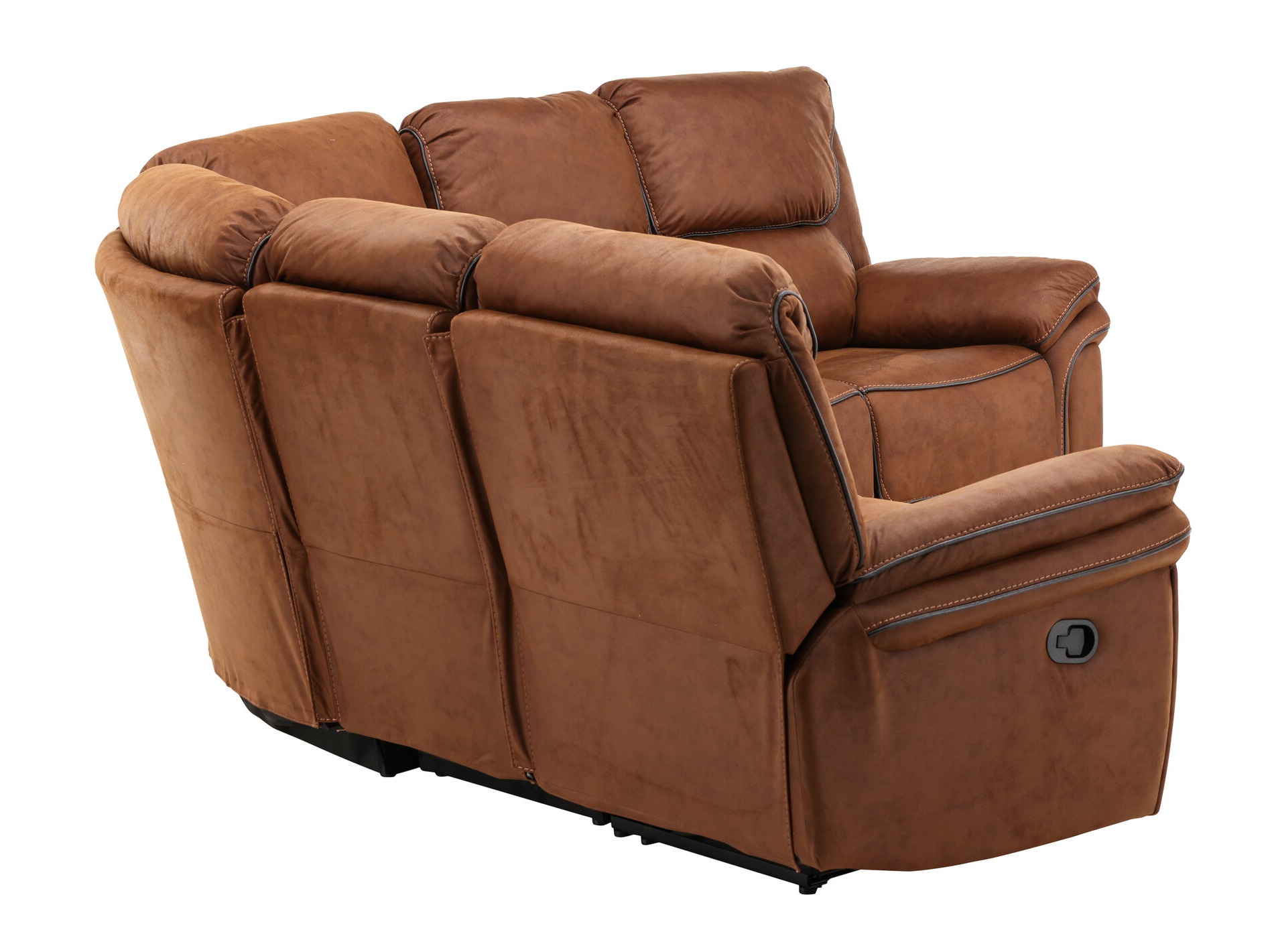 Canapé d'angle inclinable Dallas 4723 (Marron)