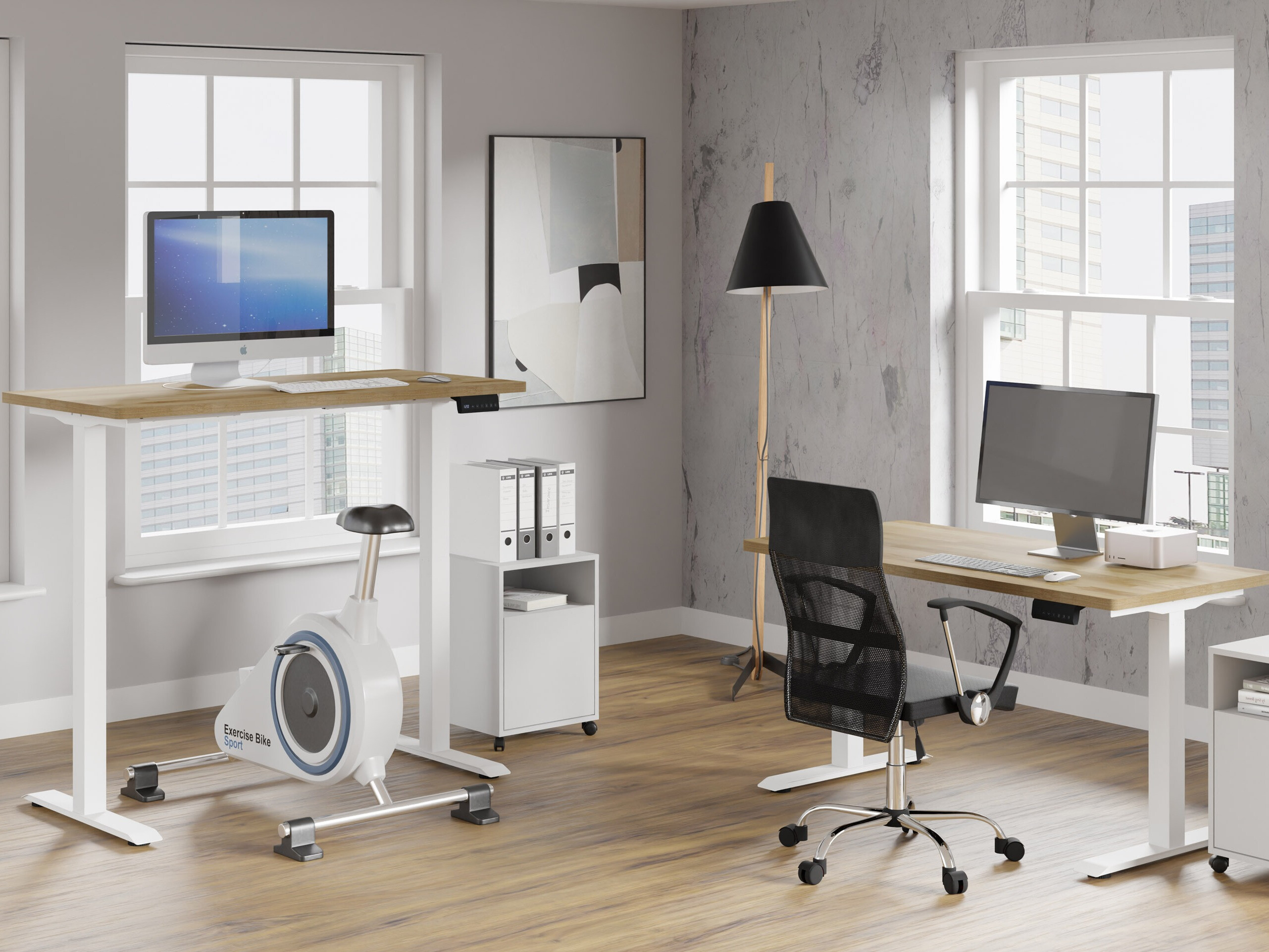 Bureau réglable en hauteur Buffalo 199 (Blanc)