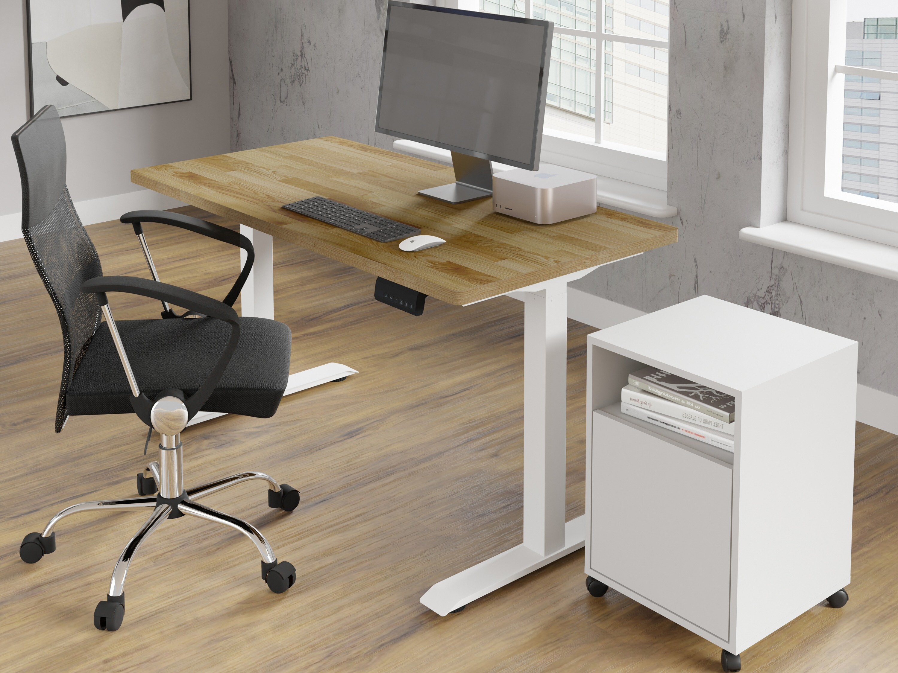 Bureau réglable en hauteur Buffalo 199 (Blanc)