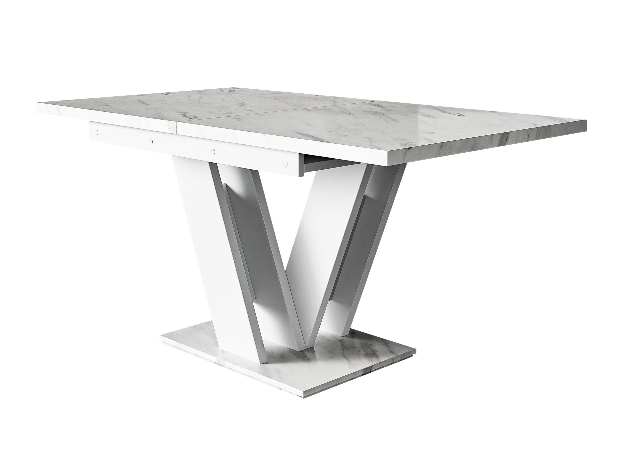 Table Musus (Marbre blanc + Blanc)