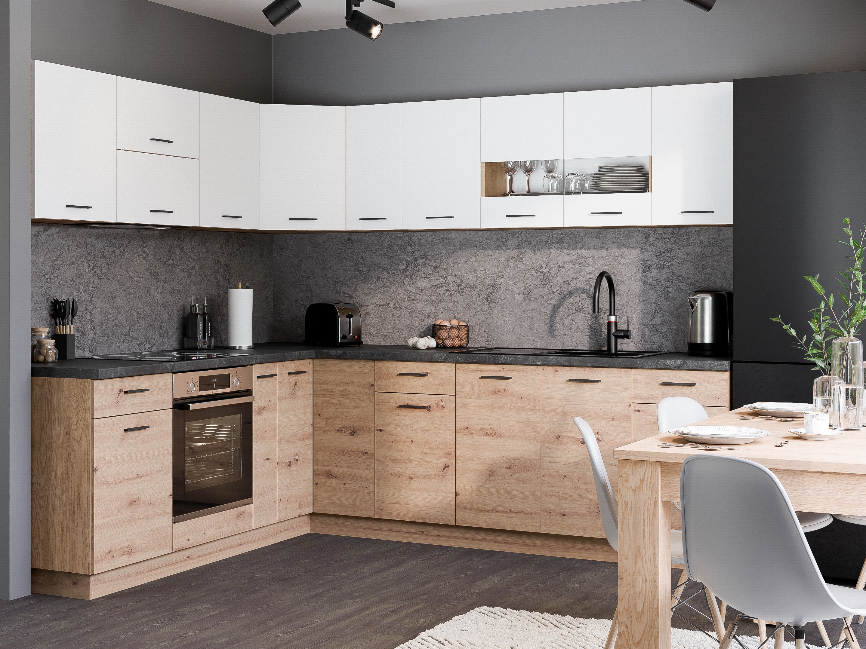 Armoire d'angle murale modulaire Ati 163