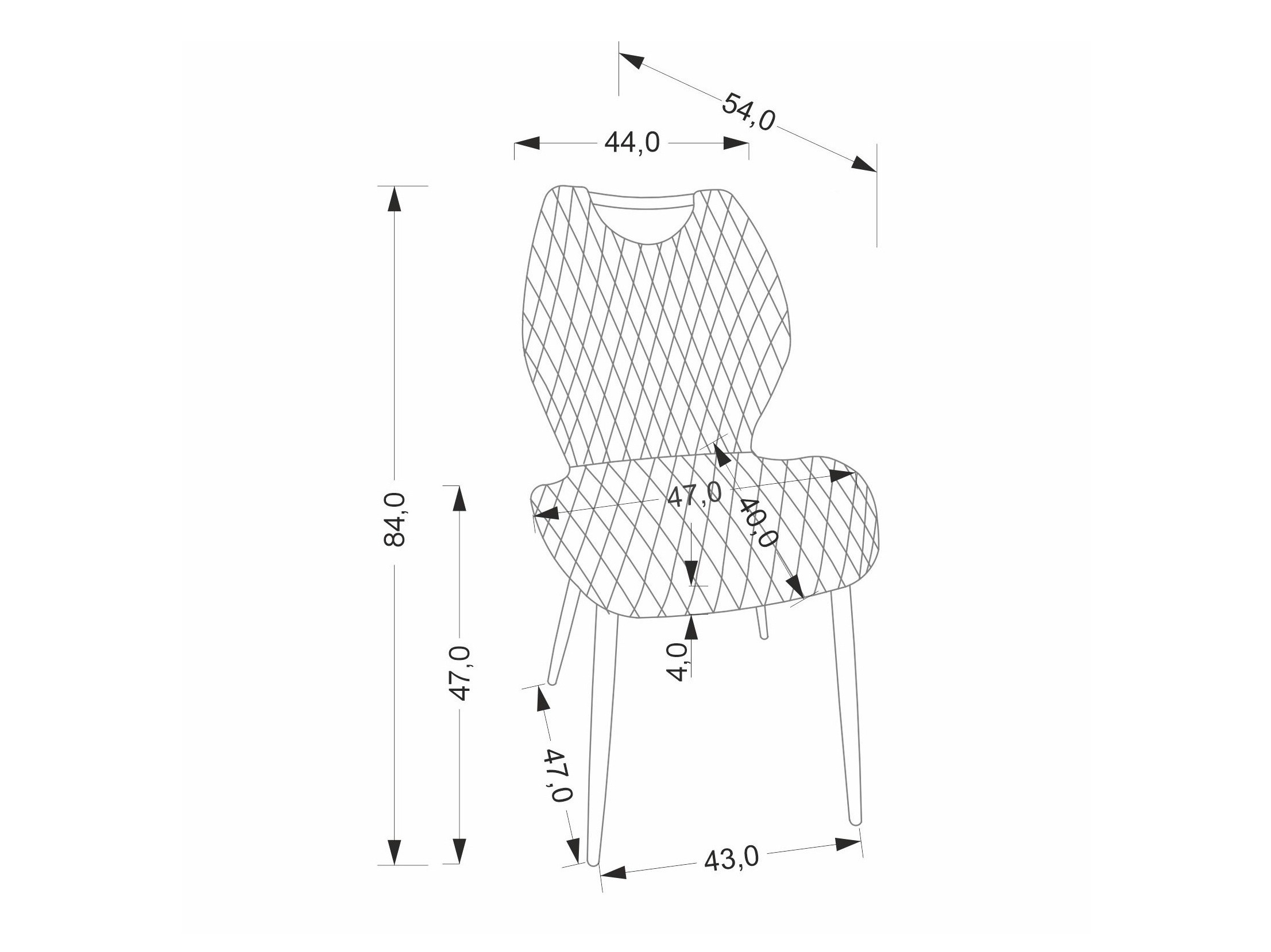 Chaise Houston 2069 (Noir)